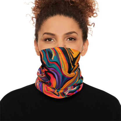 Gaiters - Vibrant Pastel Swirl Midweight Neck Gaiter - Acid Daddy