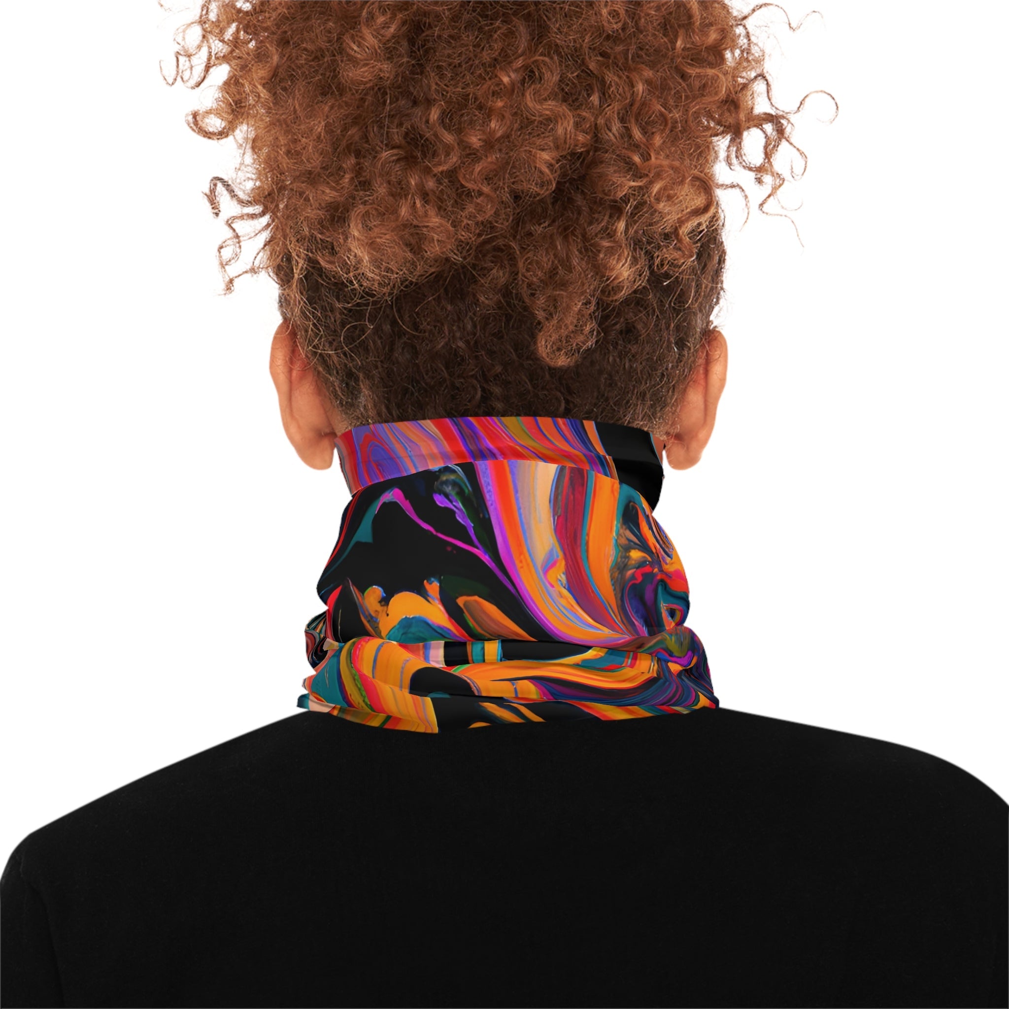 Gaiters - Vibrant Pastel Swirl Midweight Neck Gaiter - Acid Daddy