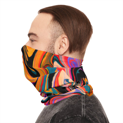 Gaiters - Vibrant Pastel Swirl Midweight Neck Gaiter - Acid Daddy