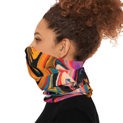 Gaiters - Vibrant Pastel Swirl Midweight Neck Gaiter - Acid Daddy