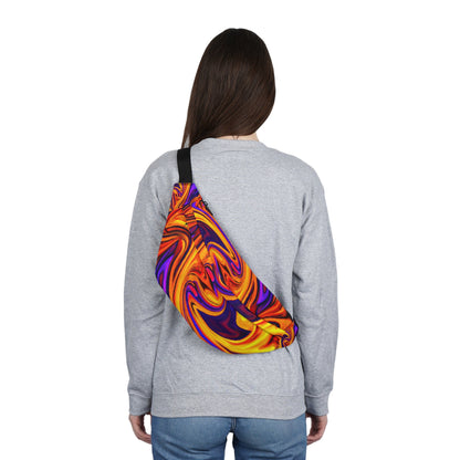 Fanny Packs - Vibrant Psychedelic Flame Trippy Fanny Pack (Large) - Acid Daddy