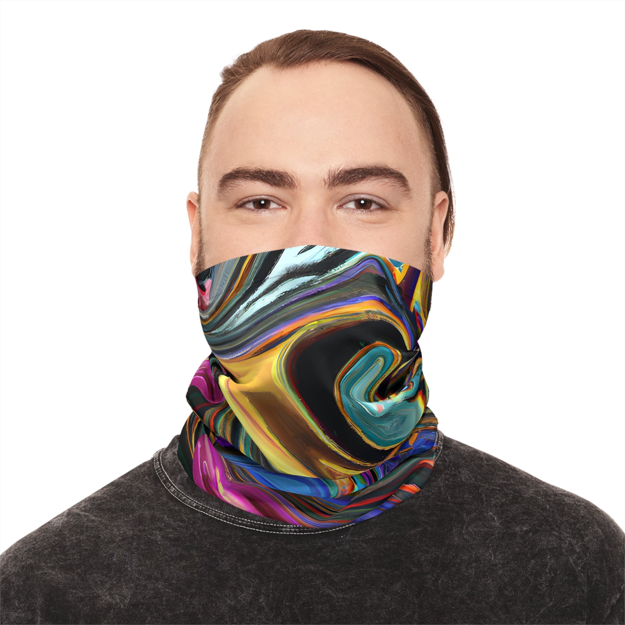 Gaiters - Vibrant Psychedelic Midweight Neck Gaiter - Acid Daddy