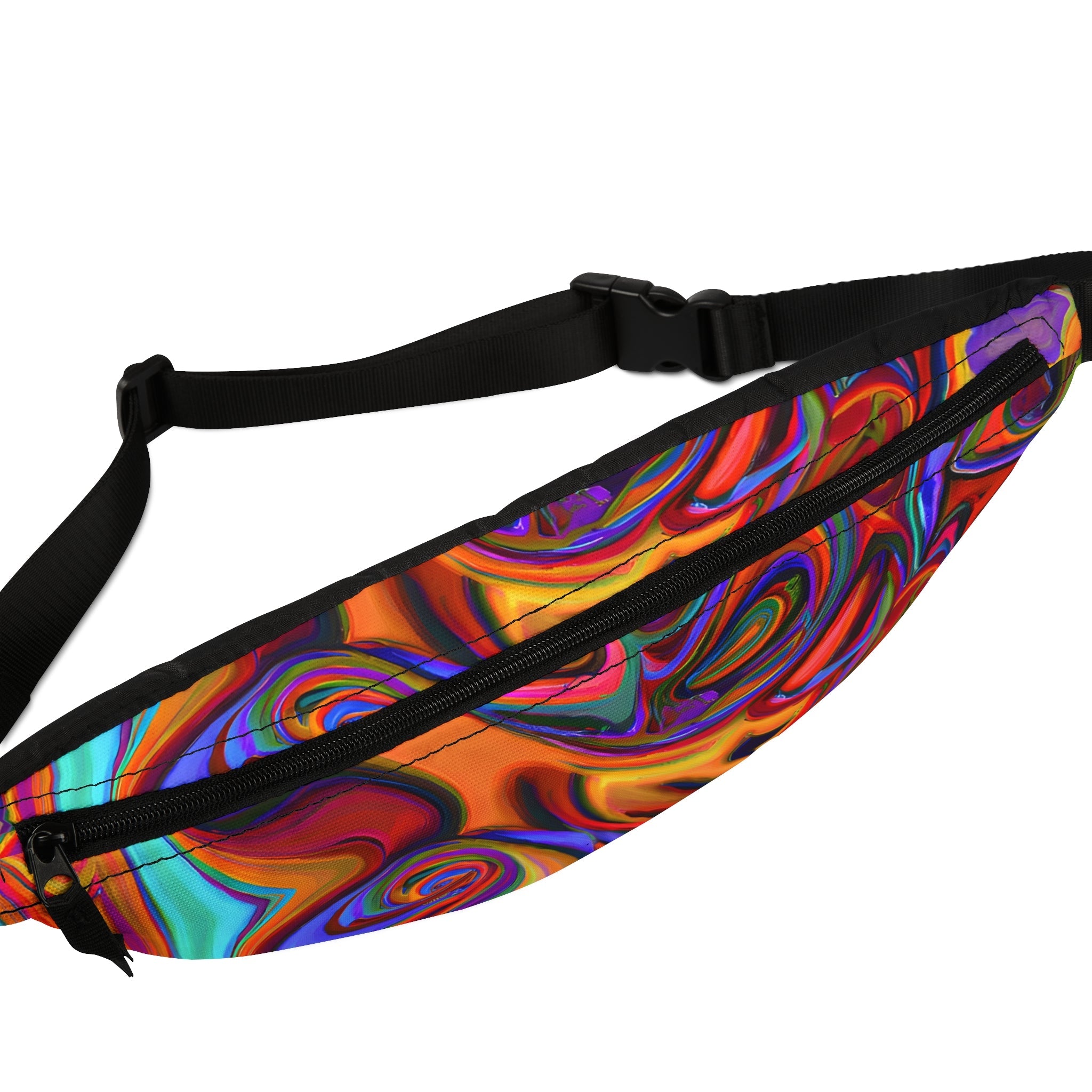 Fanny Packs - Vibrant Psychedelic Rave Trippy Fanny Pack (Medium) - Acid Daddy