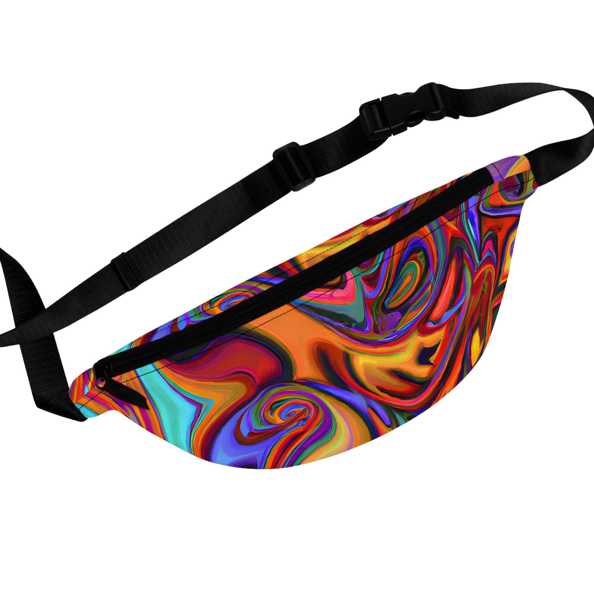 Fanny Packs - Vibrant Psychedelic Rave Trippy Fanny Pack (Medium) - Acid Daddy