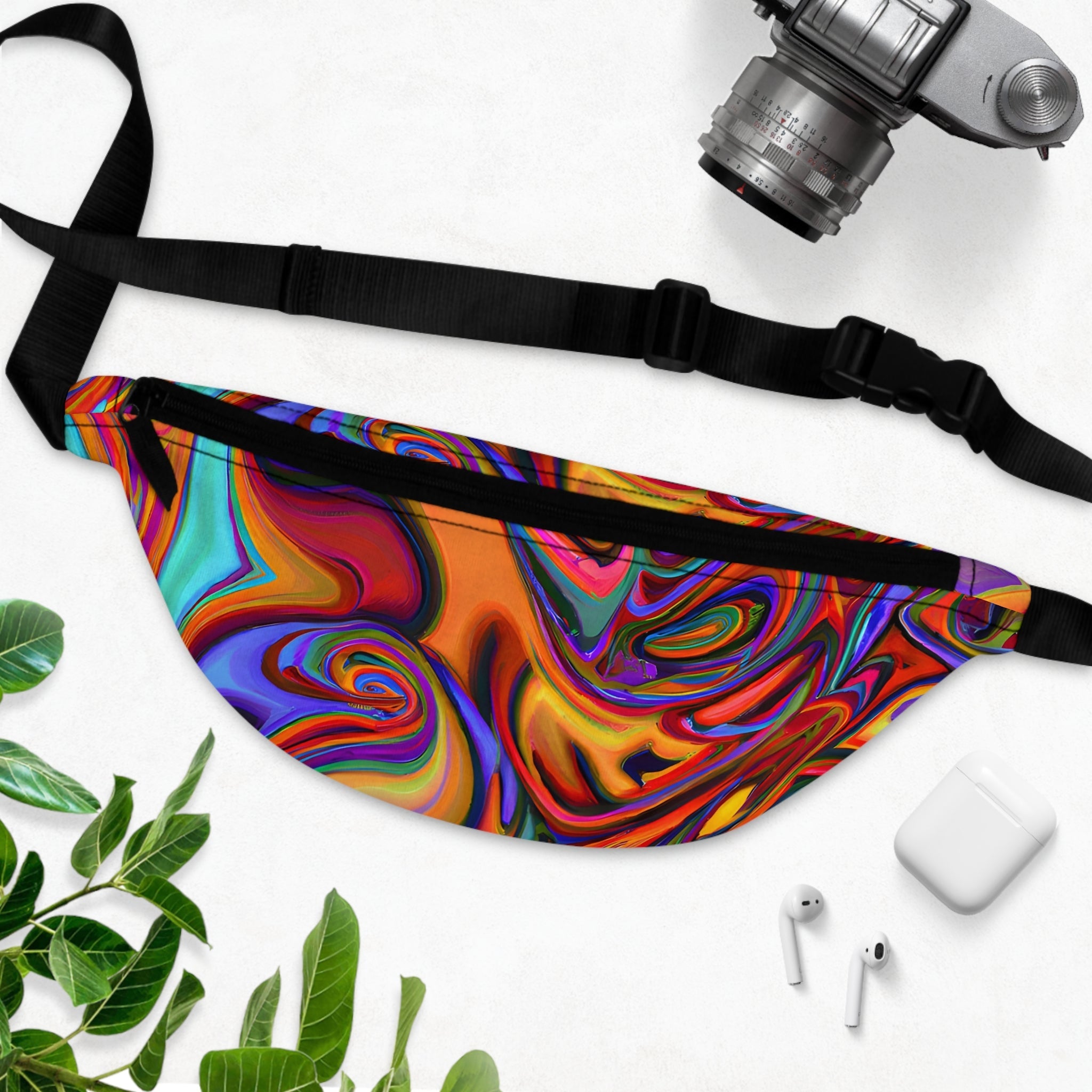 Fanny Packs - Vibrant Psychedelic Rave Trippy Fanny Pack (Medium) - Acid Daddy