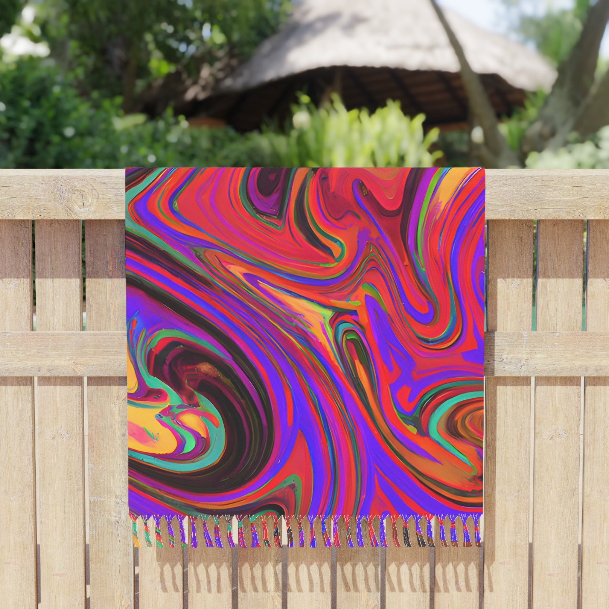 Beach Blankets - Vibrant Psychedelic Swirls Beach Blanket - Acid Daddy