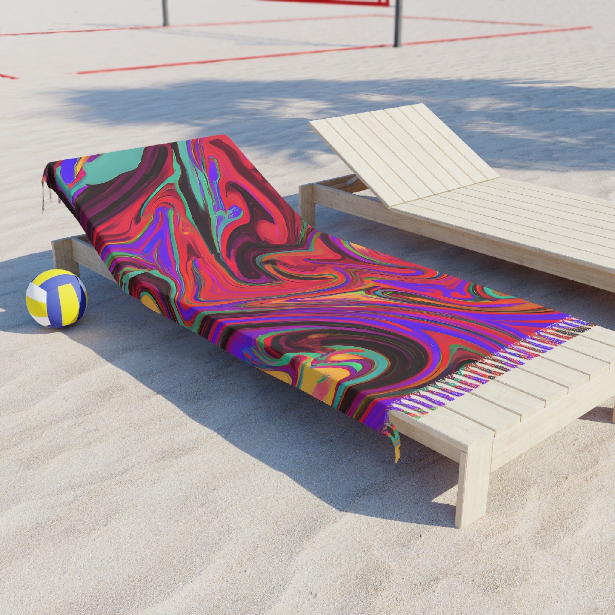 Beach Blankets - Vibrant Psychedelic Swirls Beach Blanket - Acid Daddy