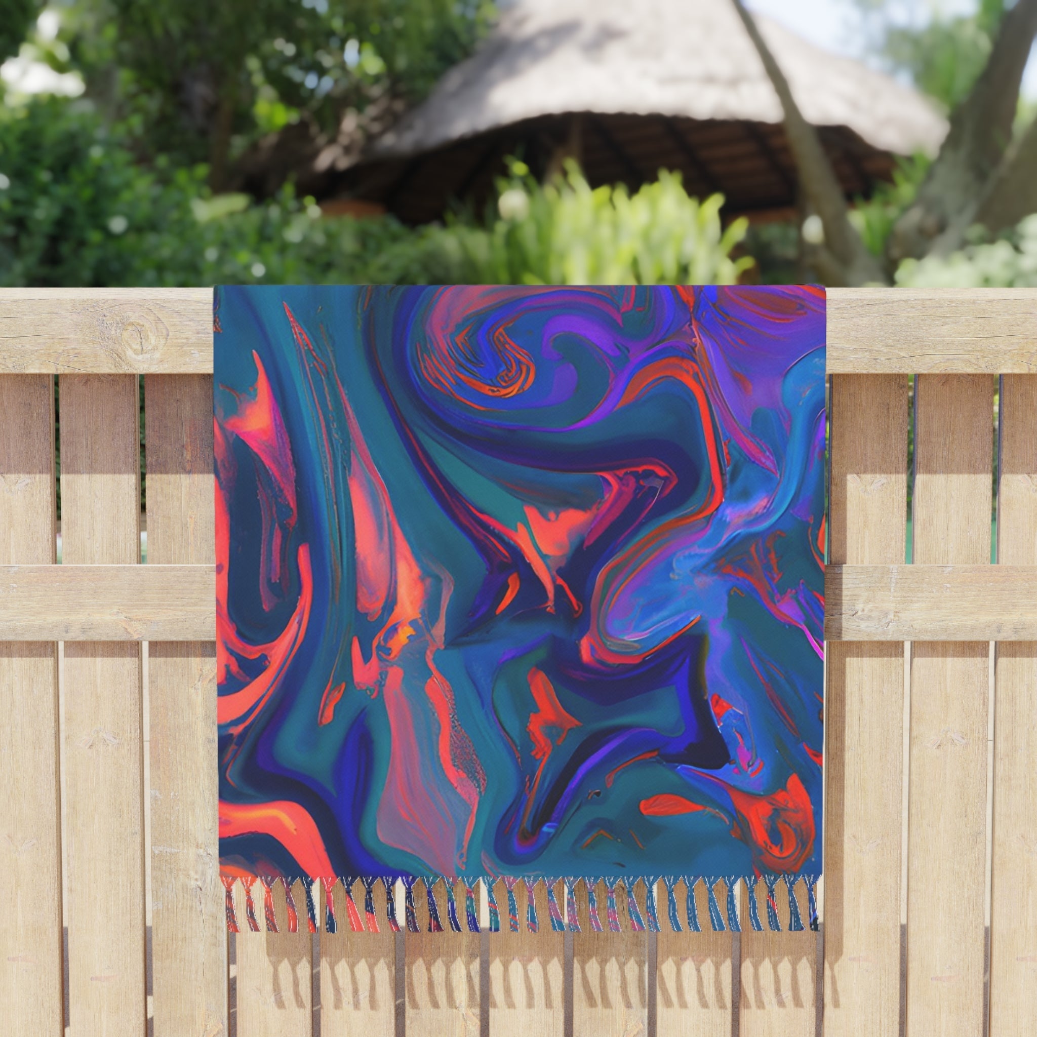 Beach Blankets - Vibrant Psychedic Skies Beach Blanket - Acid Daddy