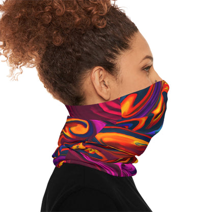 Gaiters - Vibrant Purple Flame Midweight Neck Gaiter - Acid Daddy