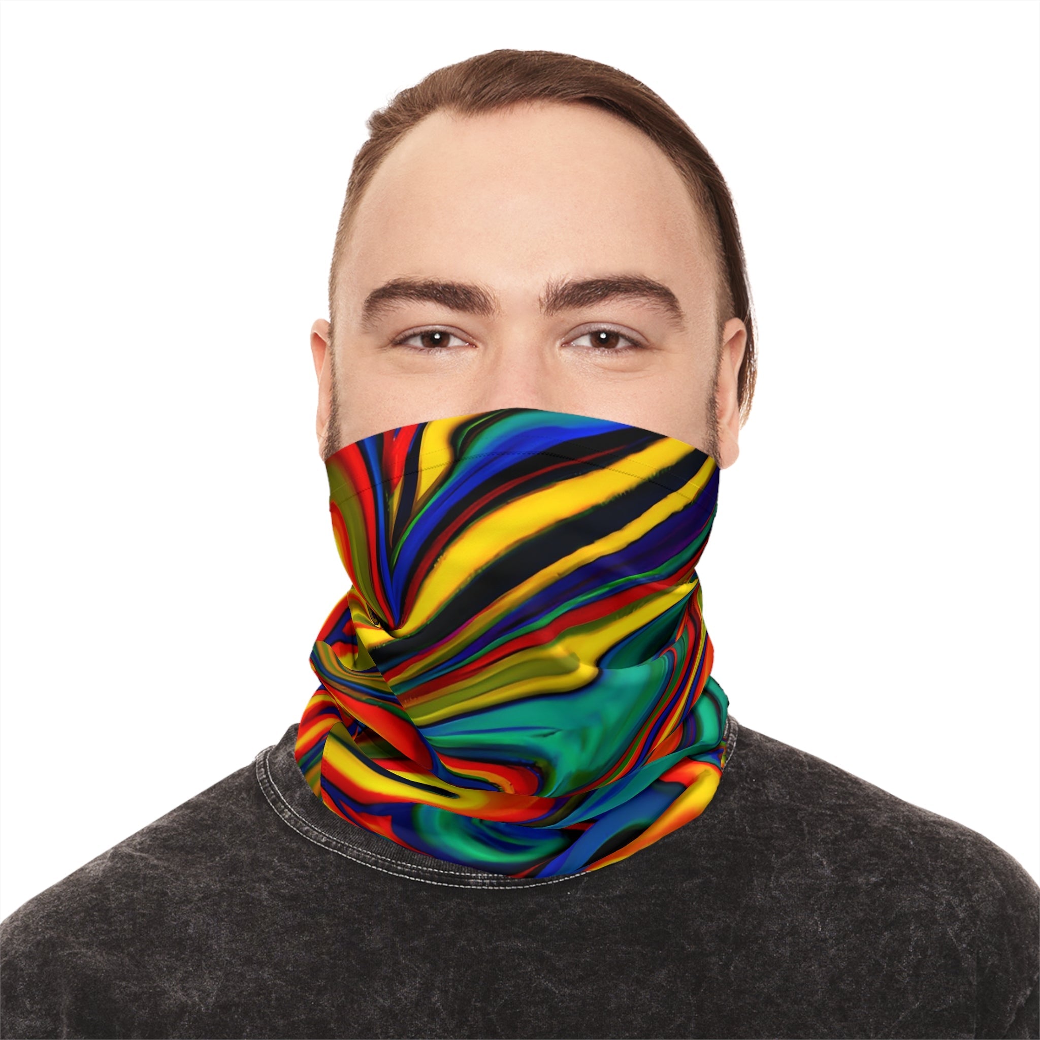 Gaiters - Vibrant Rave Vibes Midweight Neck Gaiter - Acid Daddy