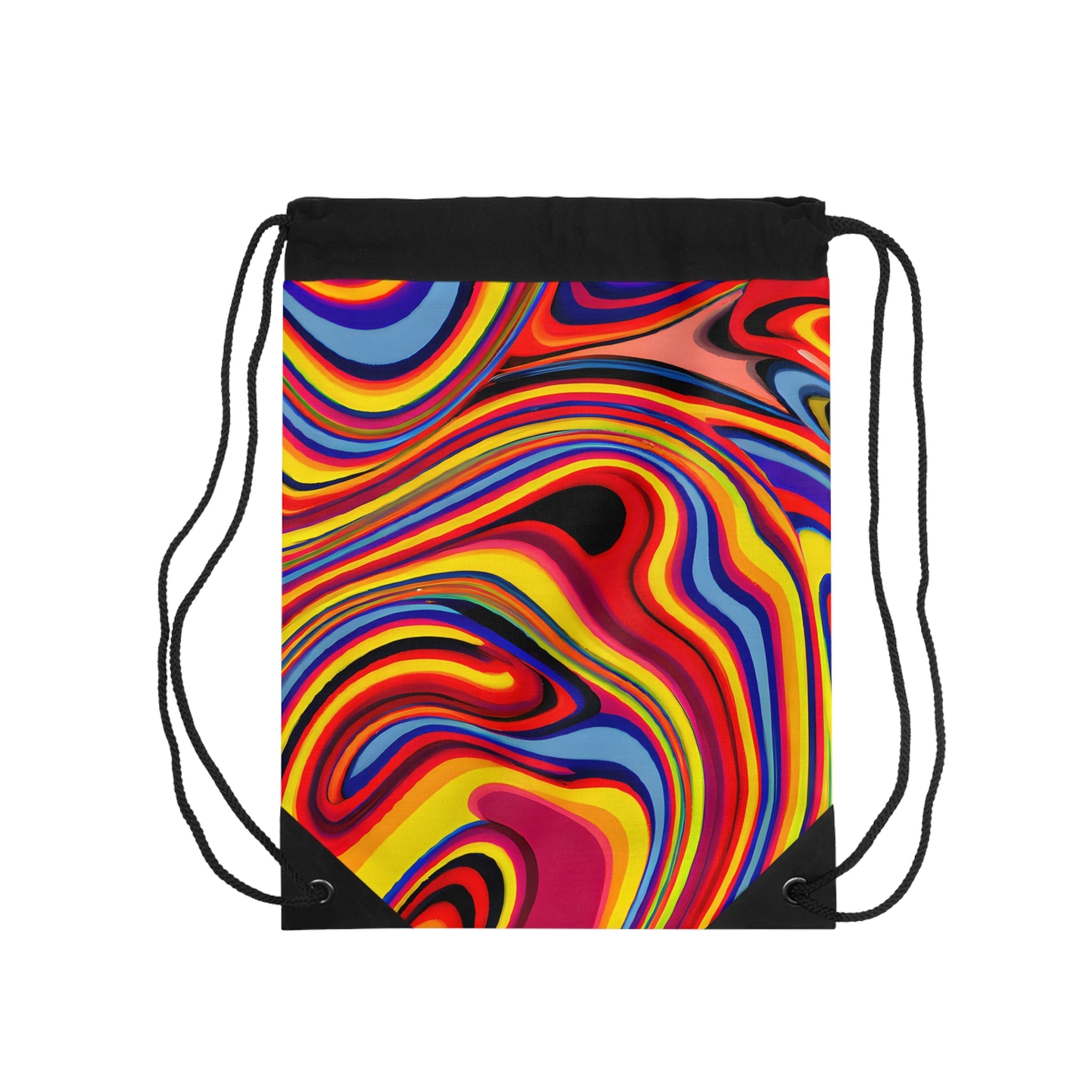 Bags - Vibrant Retro Swirls Party Drawstring Bag - Acid Daddy