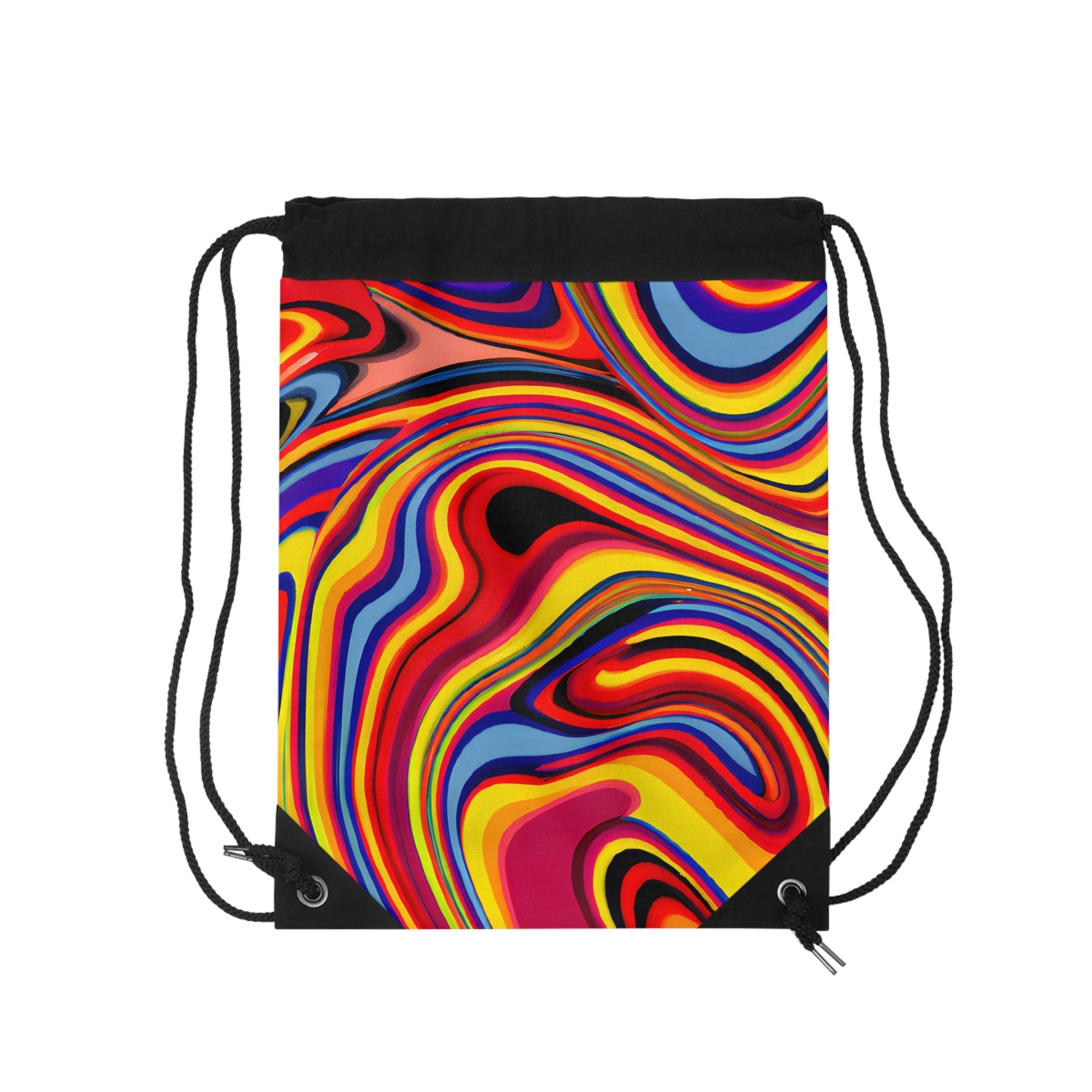 Bags - Vibrant Retro Swirls Party Drawstring Bag - Acid Daddy