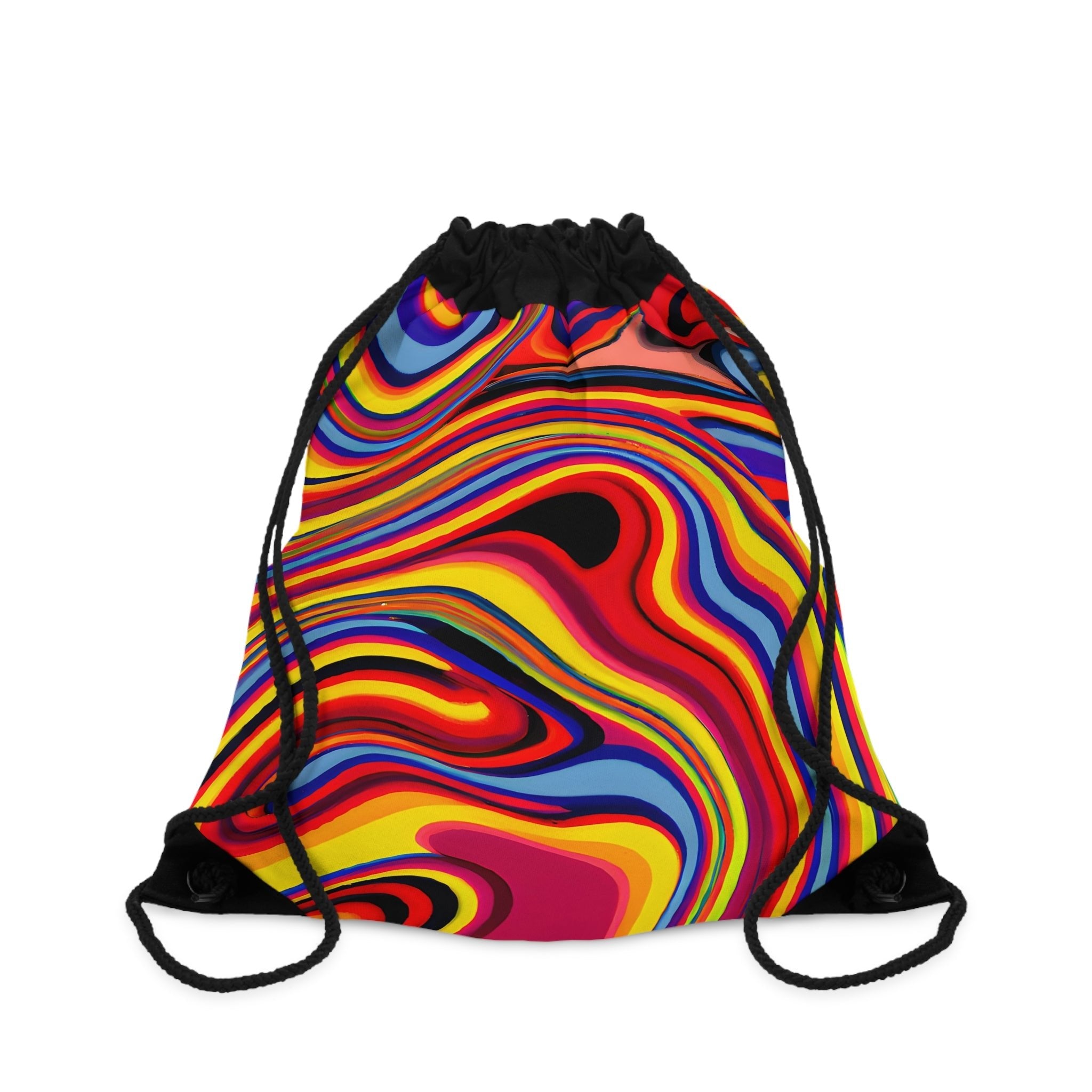 Bags - Vibrant Retro Swirls Party Drawstring Bag - Acid Daddy