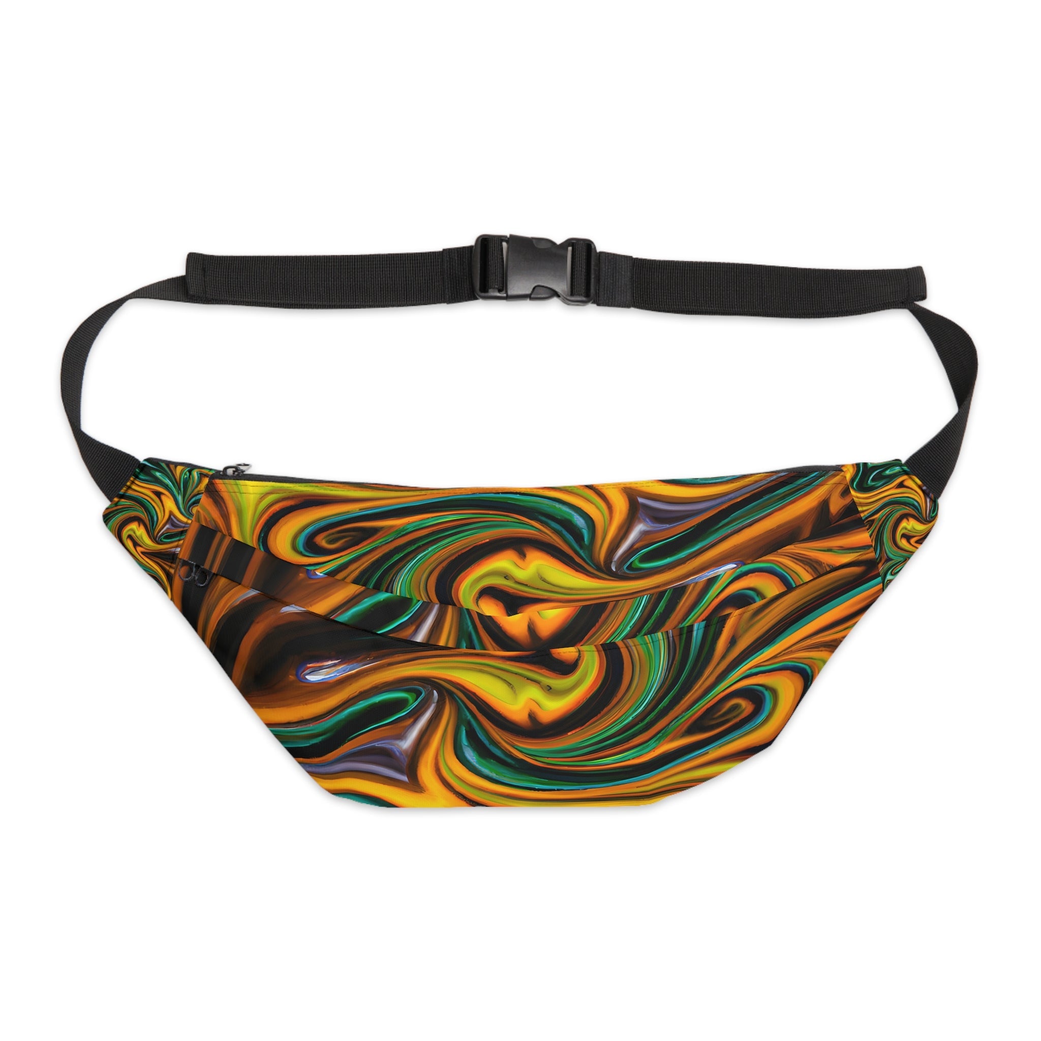 Fanny Packs - Vibrant Swirls Music Vibes Trippy Fanny Pack (Large) - Acid Daddy