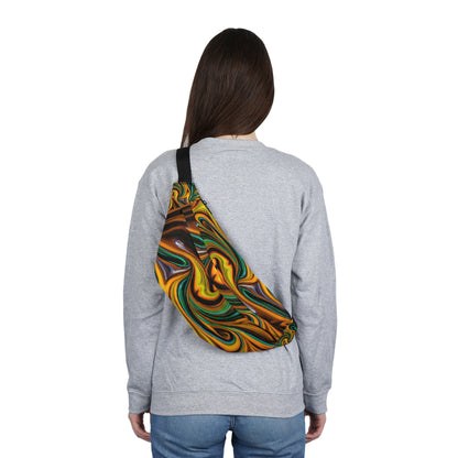 Fanny Packs - Vibrant Swirls Music Vibes Trippy Fanny Pack (Large) - Acid Daddy