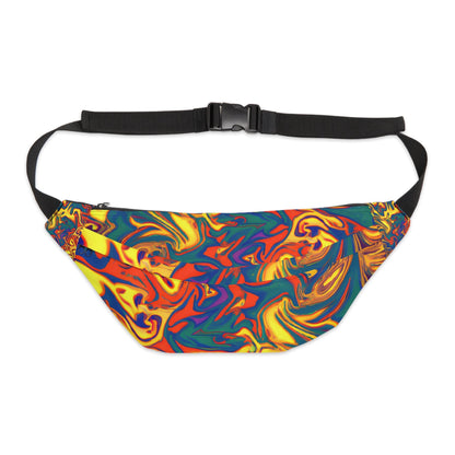 Fanny Packs - Vibrant Synesthetic Flame Trippy Fanny Pack (Large) - Acid Daddy