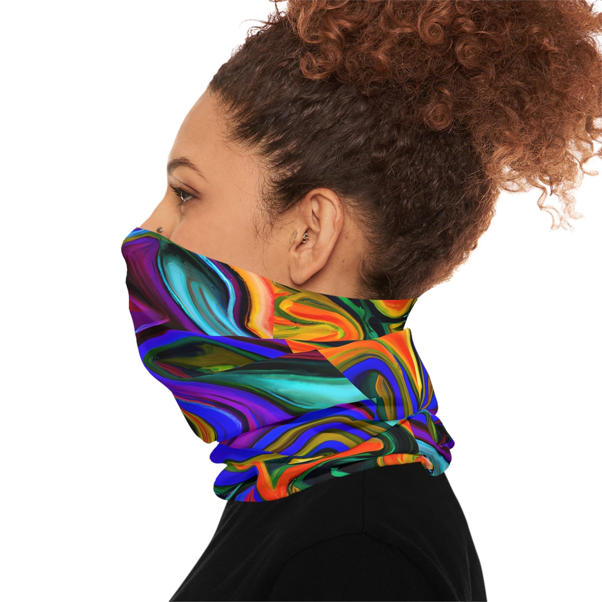 Gaiters - Vibrant Trippy Swish Midweight Neck Gaiter - Acid Daddy