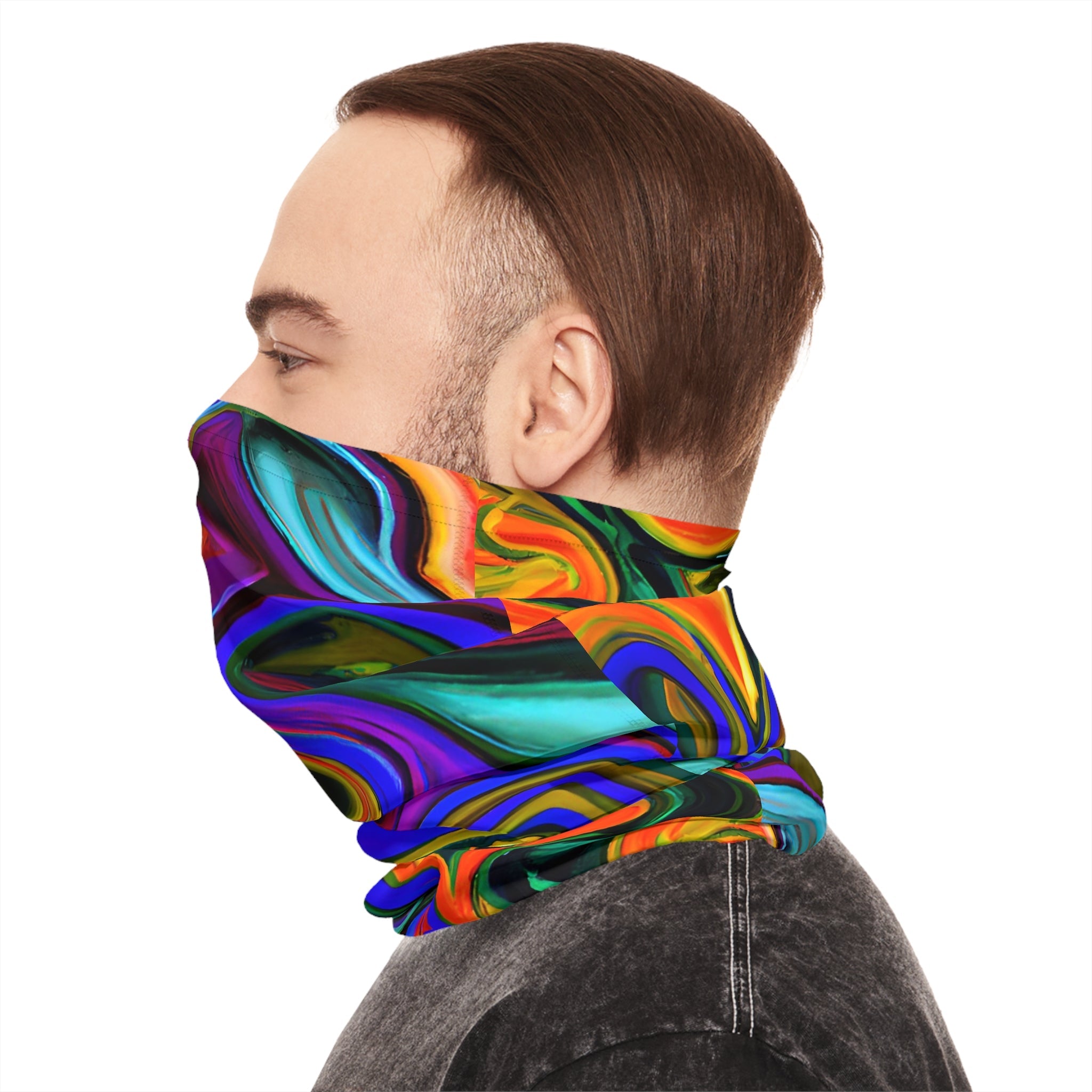 Gaiters - Vibrant Trippy Swish Midweight Neck Gaiter - Acid Daddy