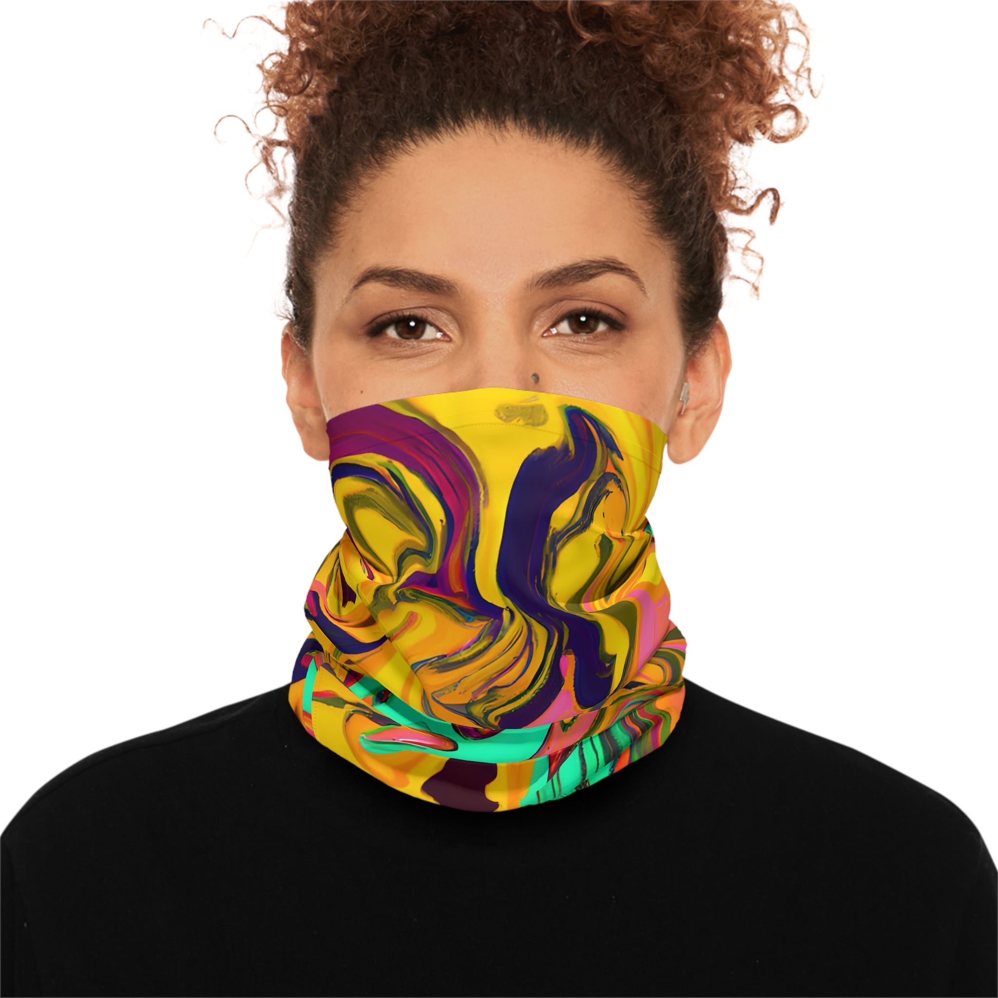 Gaiters - Vivid Golden Vibes Midweight Neck Gaiter - Acid Daddy