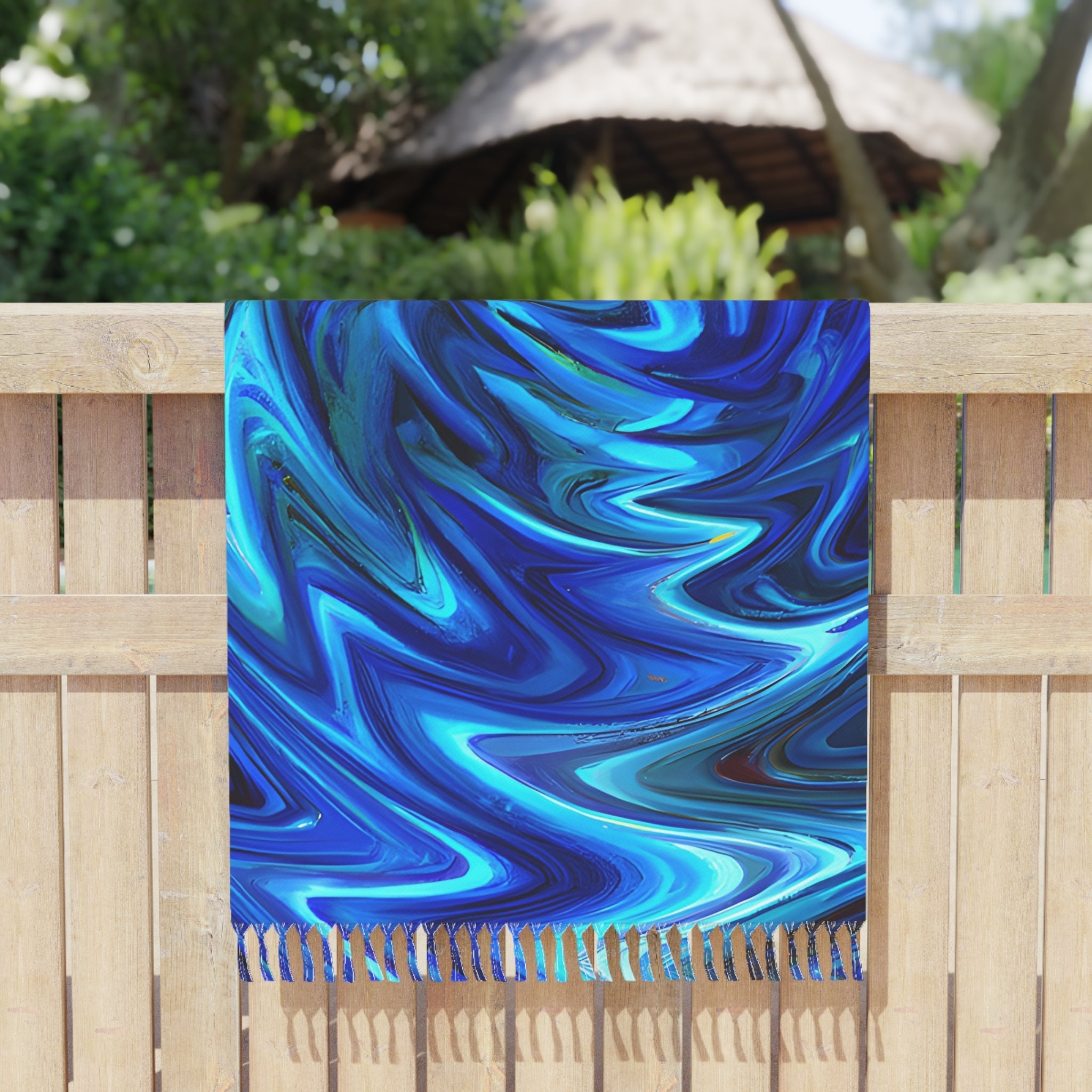 Beach Blankets - Vortex Blue Music Fest Boho Beach Blanket - Acid Daddy