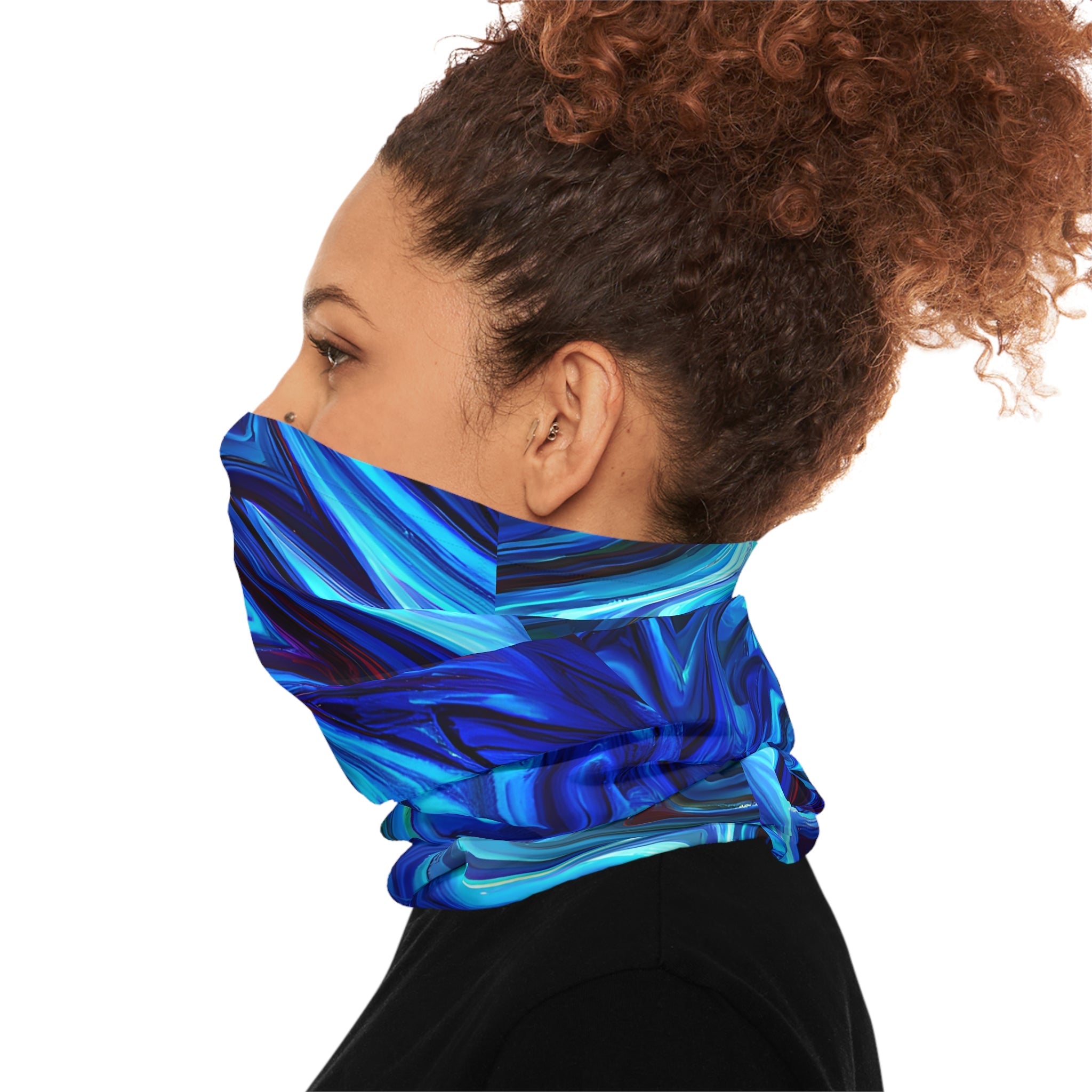 Gaiters - Vortex Blue Snowboarder Midweight Neck Gaiter - Acid Daddy