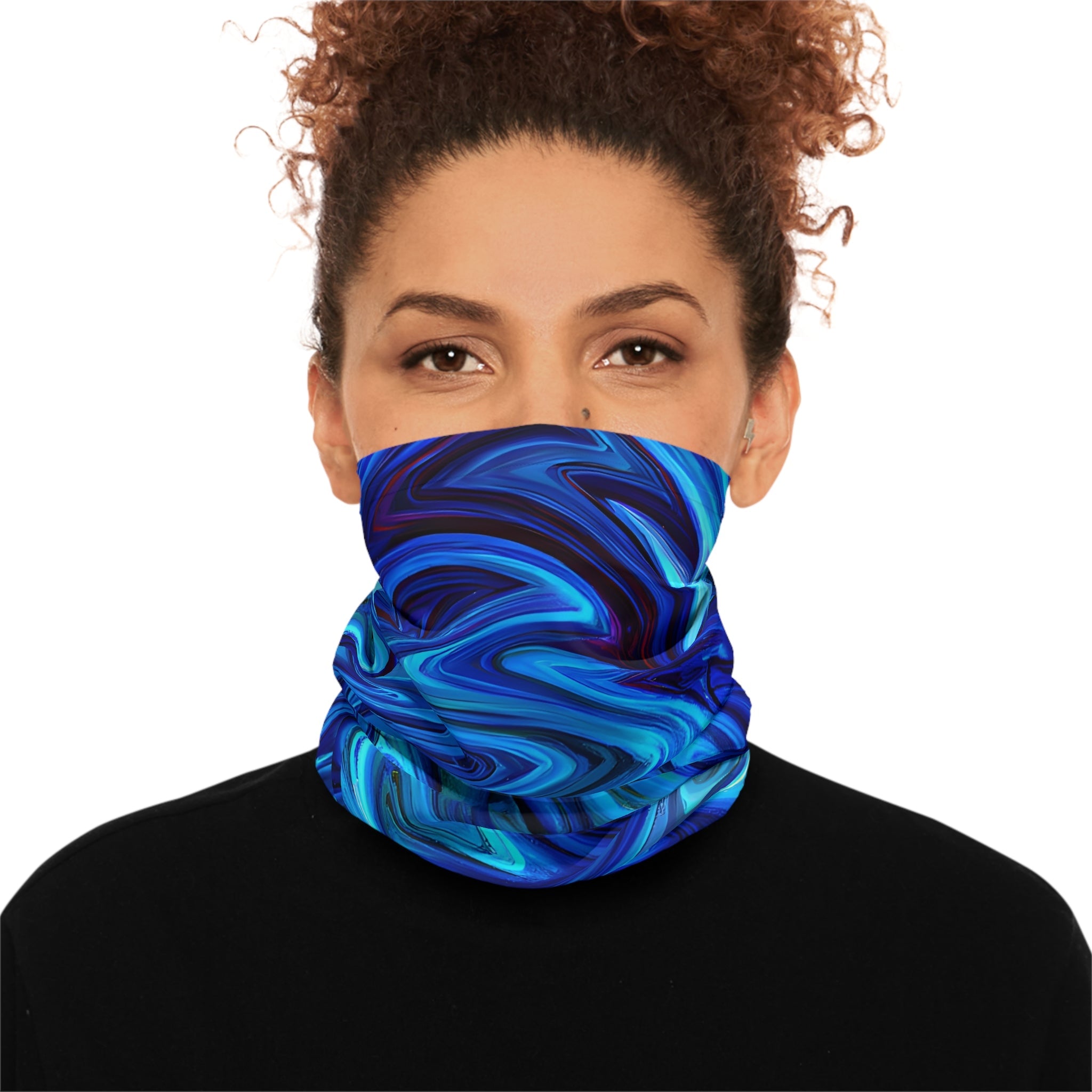 Gaiters - Vortex Blue Snowboarder Midweight Neck Gaiter - Acid Daddy