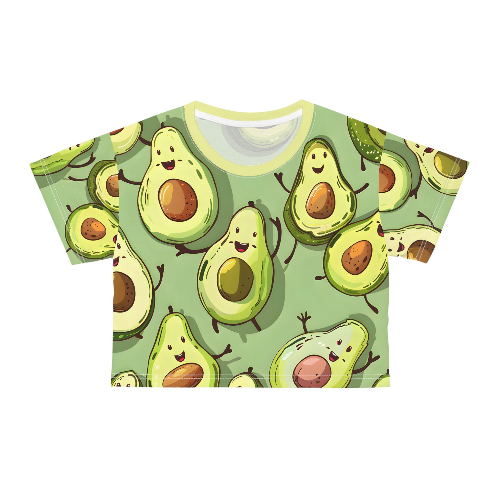 Crop Top Tees - Women's Avocado Jig Crop Top Tee - Acid Daddy