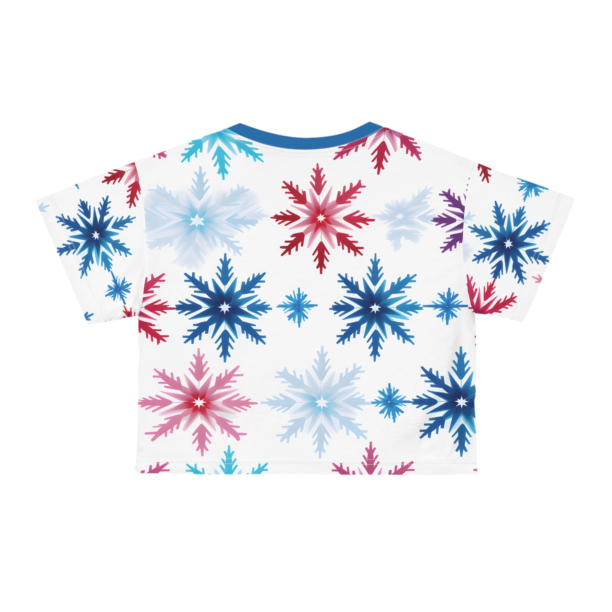 Crop Top Tees - Women's Colorado Snowflakes Crop Top Tee - Acid Daddy