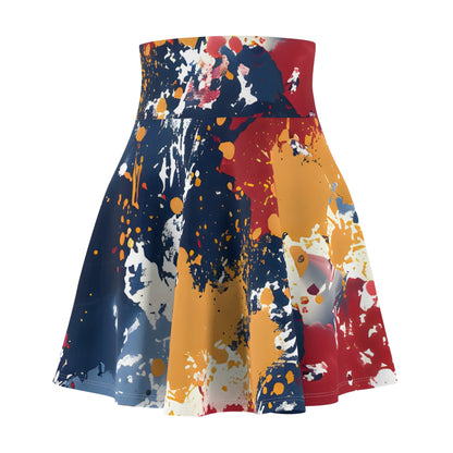 Skater Skirt - Women's Crimson Golds Splash Skater Skirt - Acid Daddy