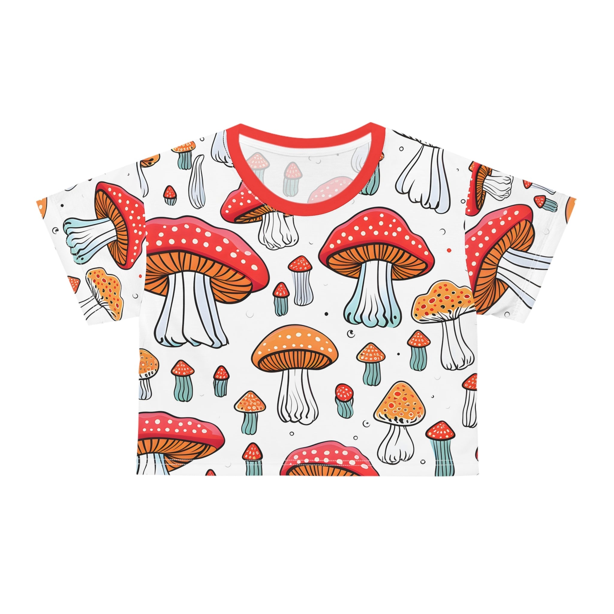 Crop Top Tees - Women's Mushroom Pie Crop Top Tee - Acid Daddy