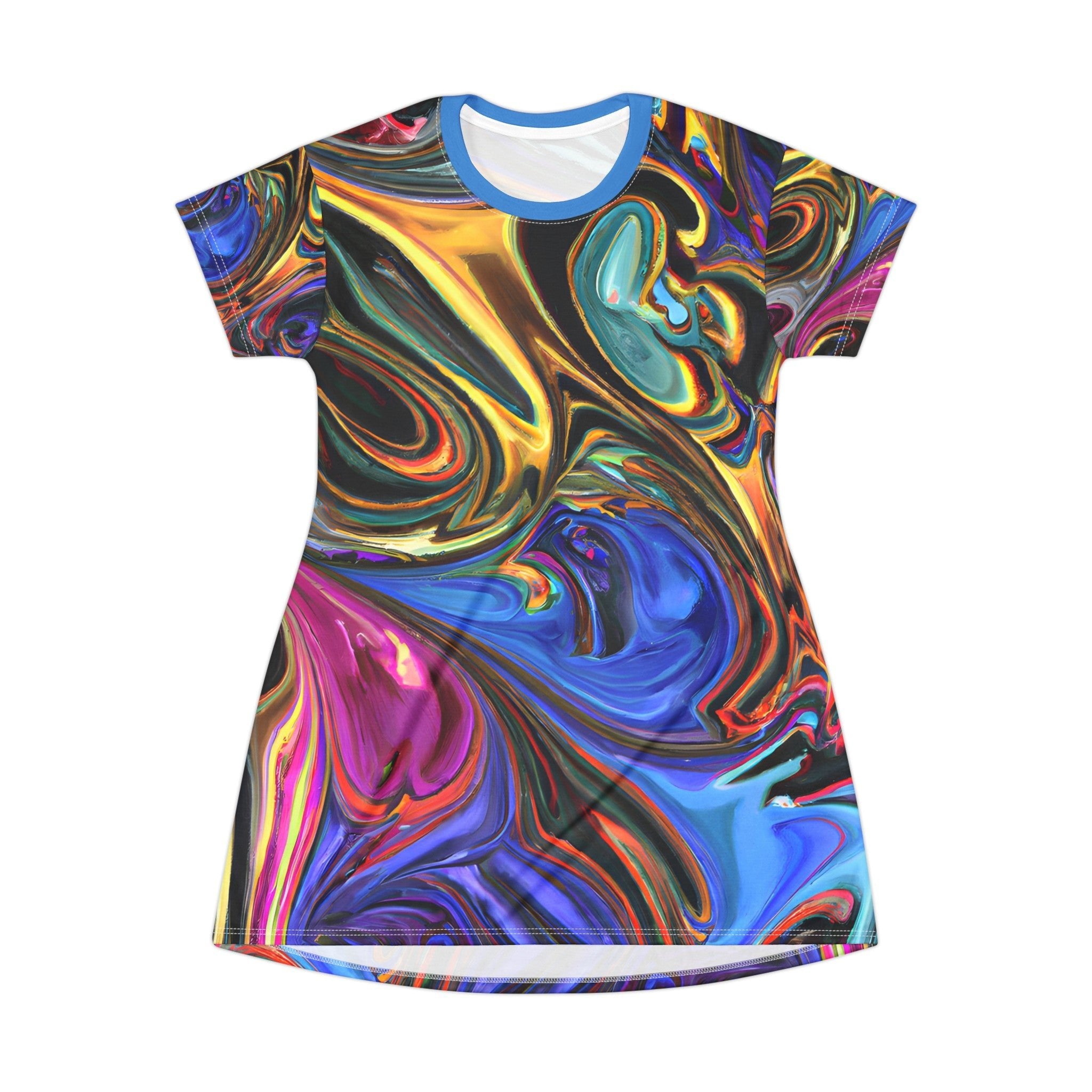 Festival Dresses - Painted Serenity T - Shirt Dress - Acid Daddy