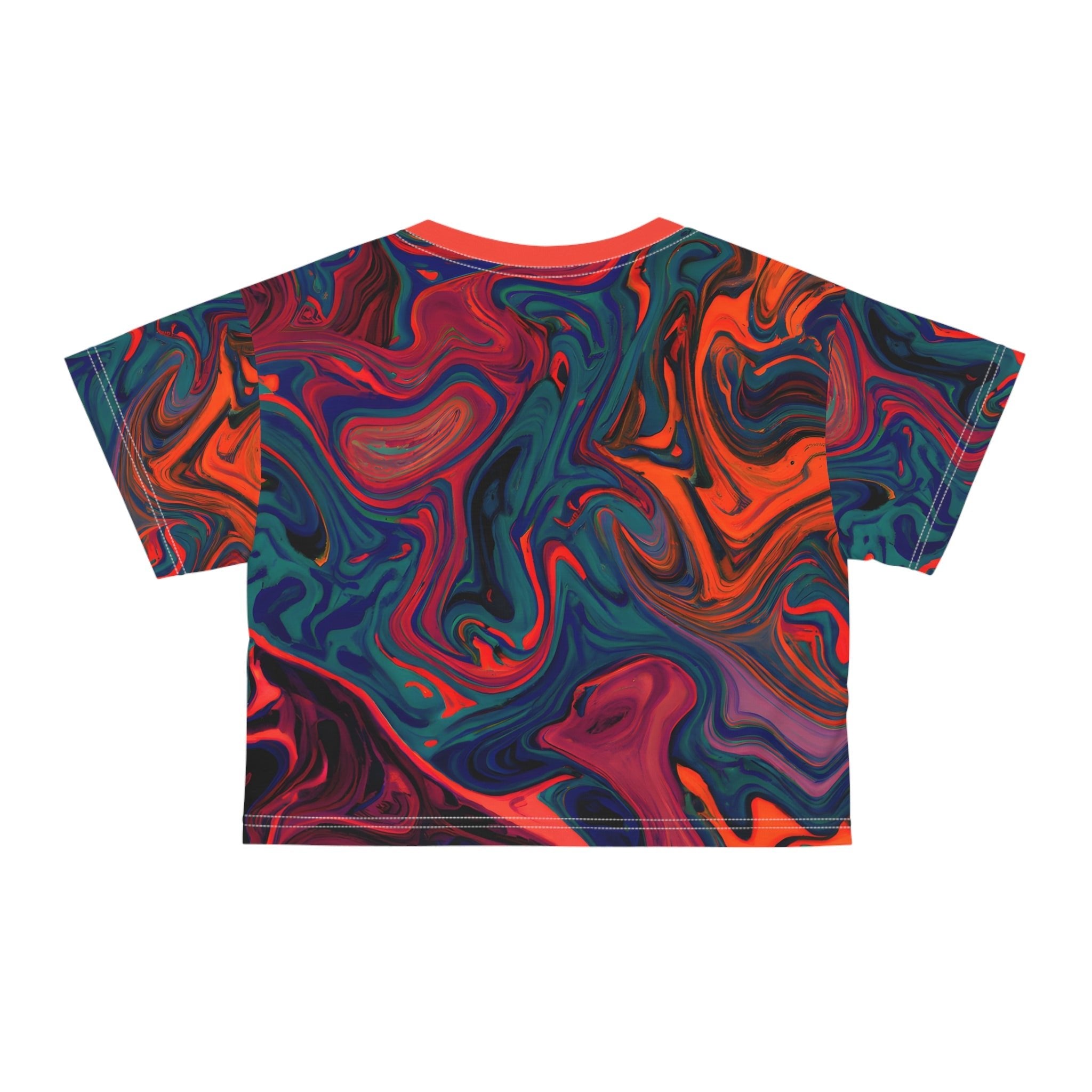 All Over Prints - Women's Painted Trip Crop Top Tee - Acid Daddy