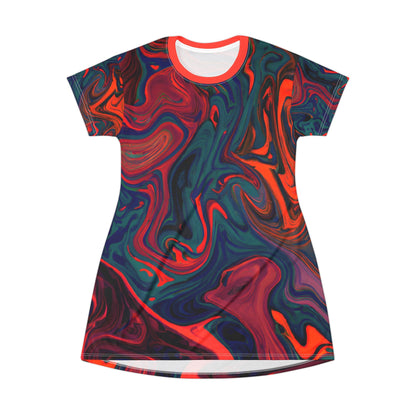 Festival Dresses - Painted Trip T - Shirt Dress - Acid Daddy