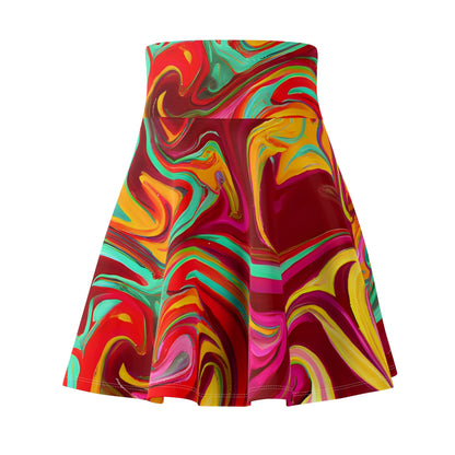 All Over Prints - Women's Tropical Hawaiian Breezy Skater Skirt - Acid Daddy