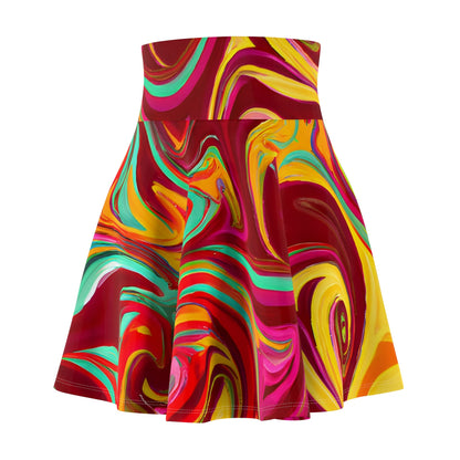 All Over Prints - Women's Tropical Hawaiian Breezy Skater Skirt - Acid Daddy