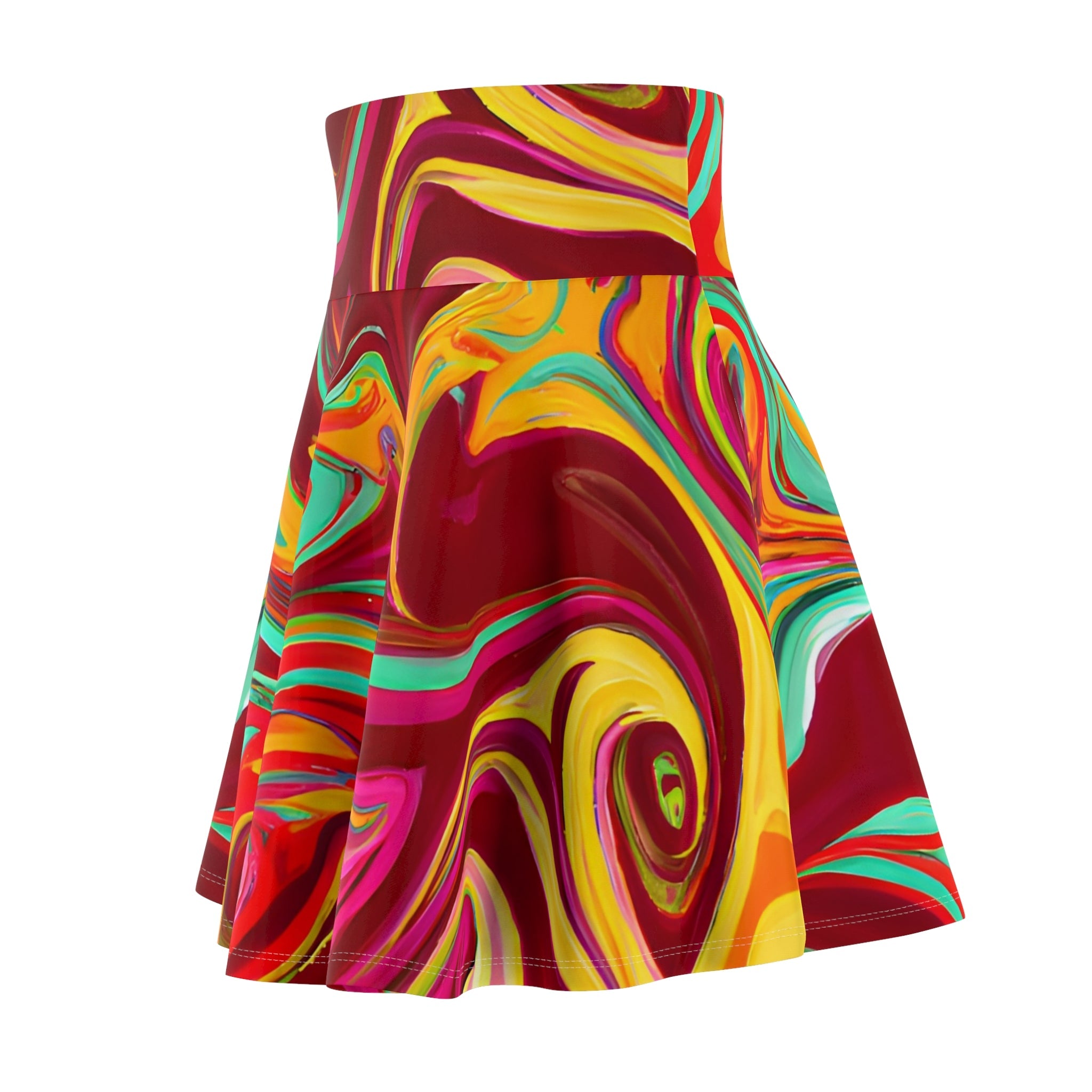 All Over Prints - Women's Tropical Hawaiian Breezy Skater Skirt - Acid Daddy