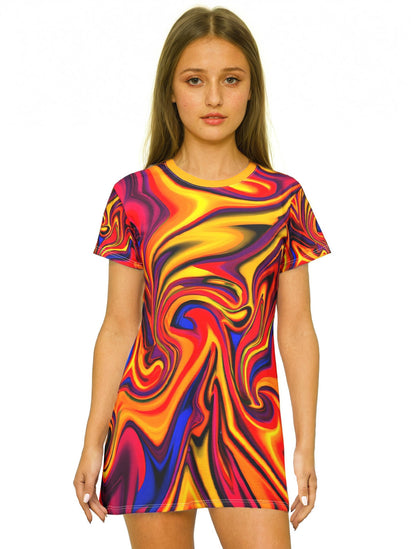 Festival Dresses - Fruity Fun Banter T - Shirt Dress - Acid Daddy