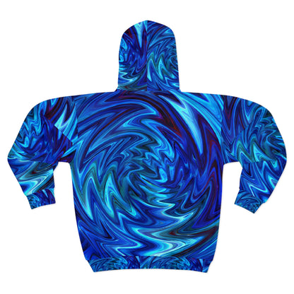 Zippered Hoodies - Vortex Blue Unisex Zippered Hoodie - Acid Daddy