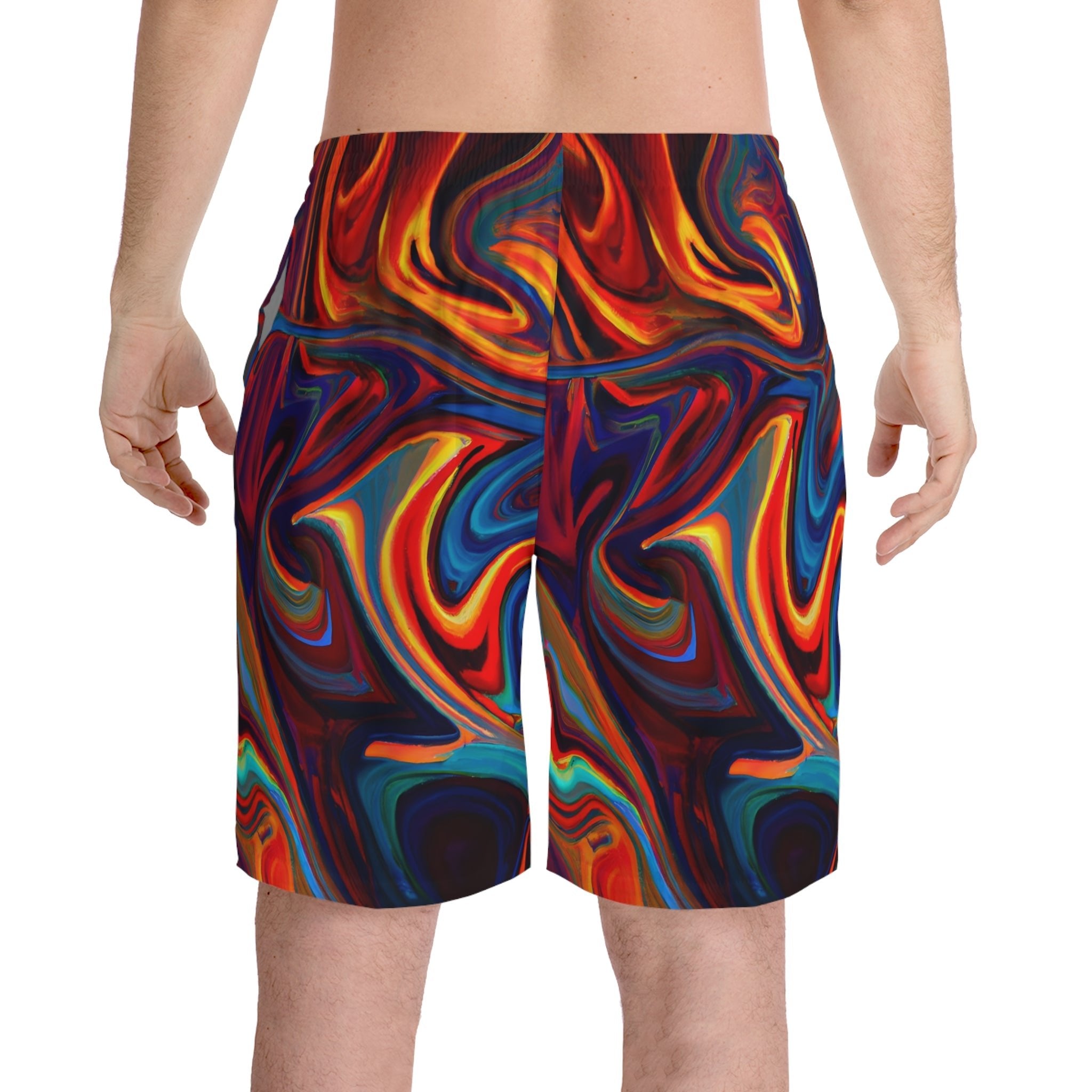 Beach Shorts - Men's Abstract Beach Shorts - Acid Daddy