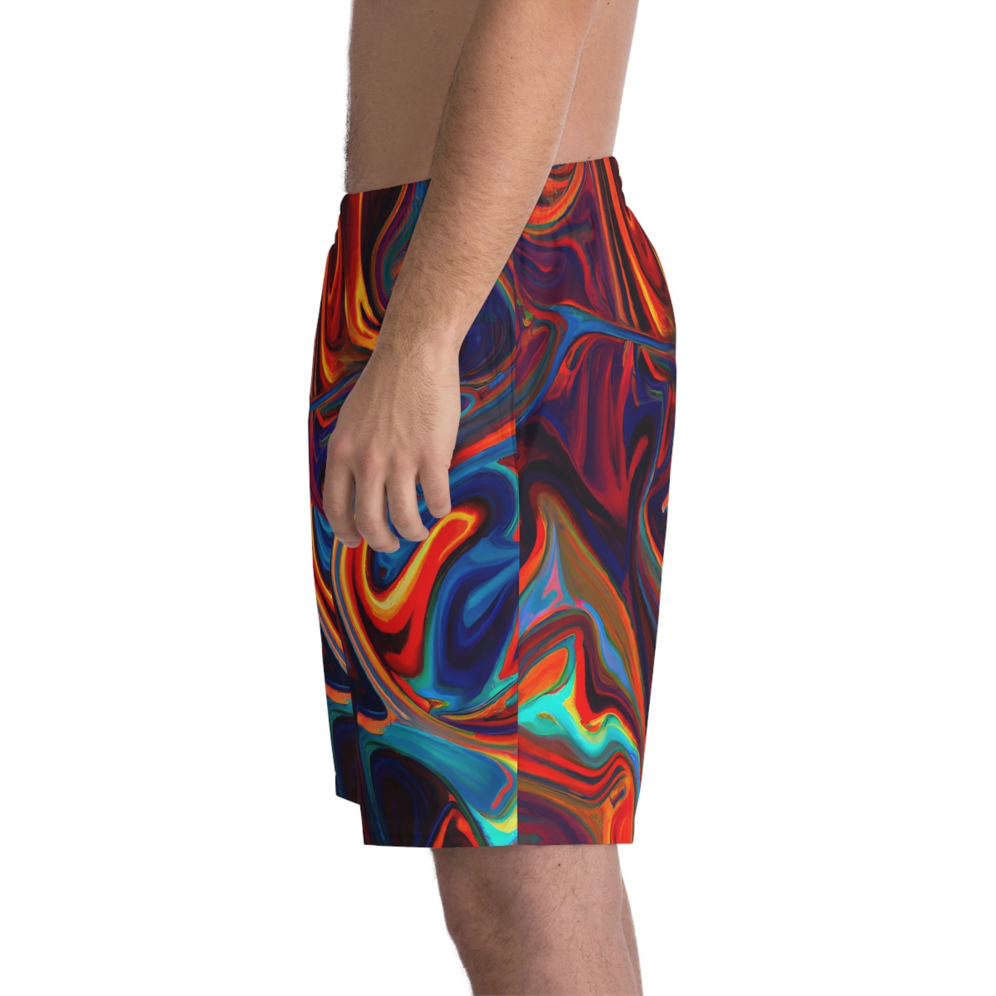 Beach Shorts - Men's Abstract Beach Shorts - Acid Daddy