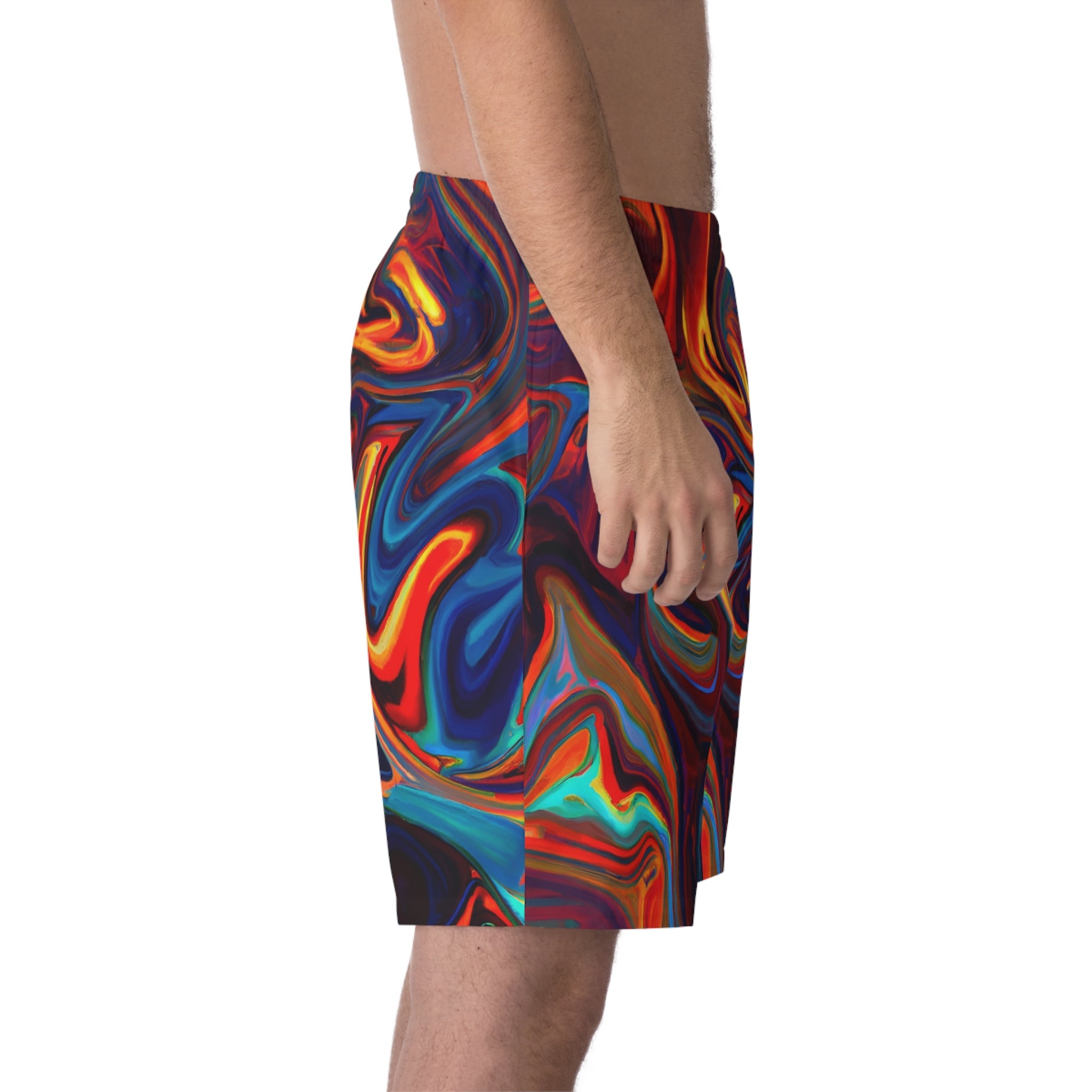 Beach Shorts - Men's Abstract Beach Shorts - Acid Daddy