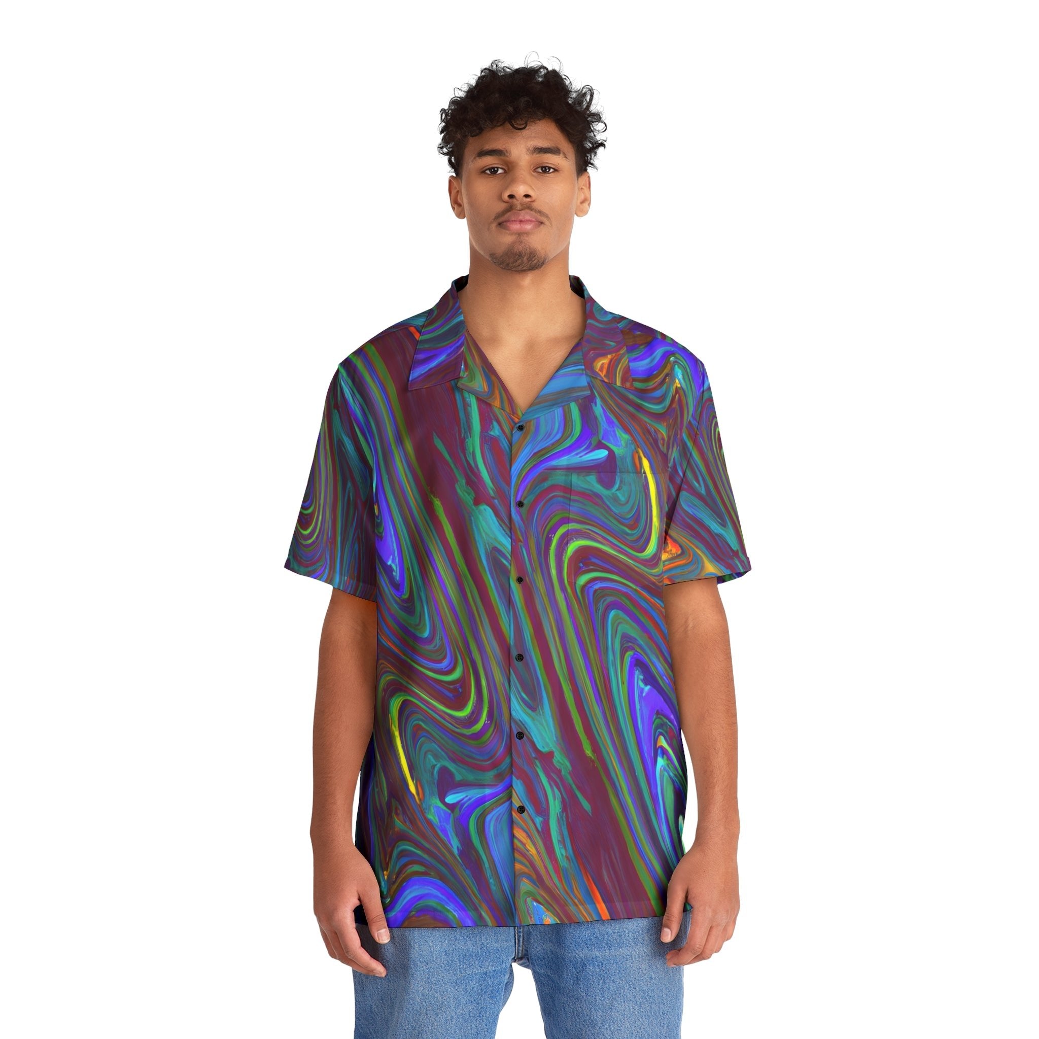 Hawaiian Shirts - Men's Abstract Hawaiian Shirt - Acid Daddy