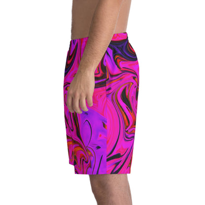 Beach Shorts - Men's Neon Pink Beach Shorts - Acid Daddy