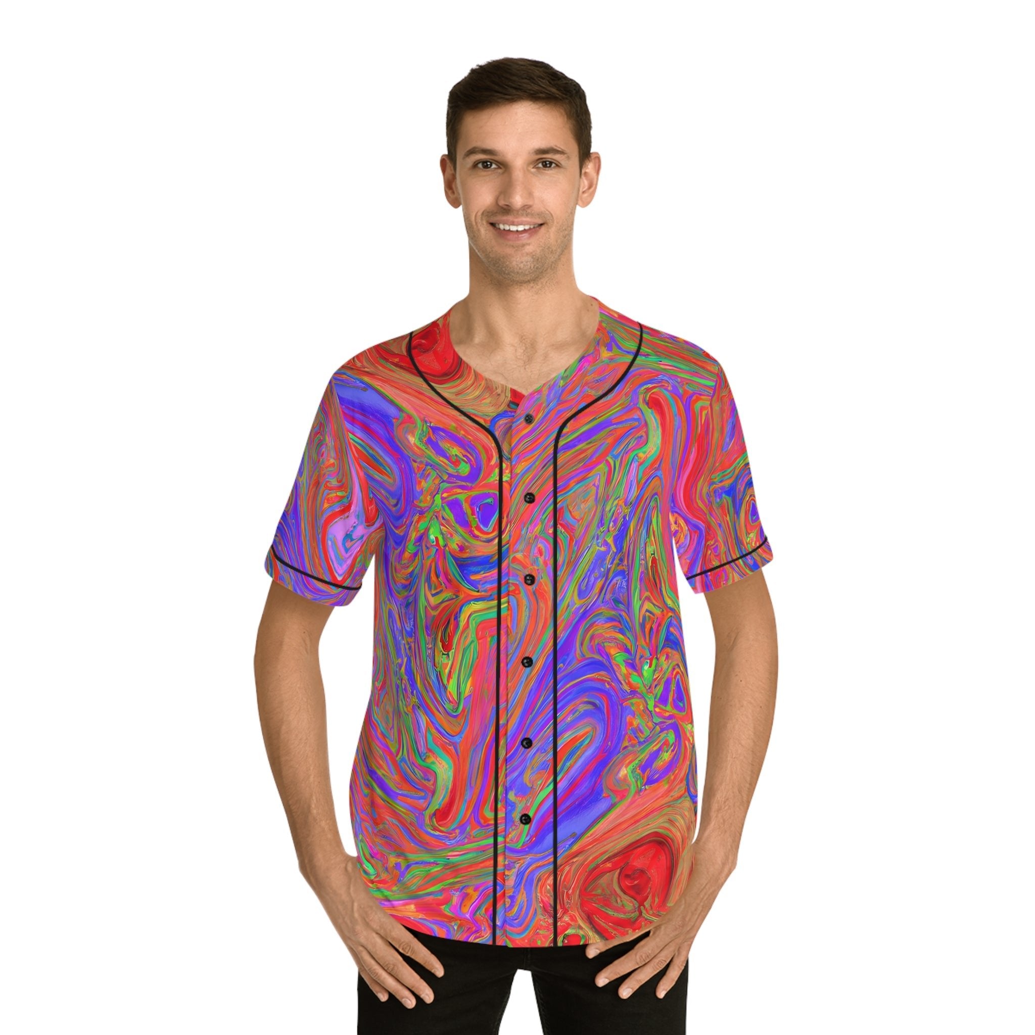 Hawaiian Shirts - Men's Avant - garde Baseball Jersey - Acid Daddy