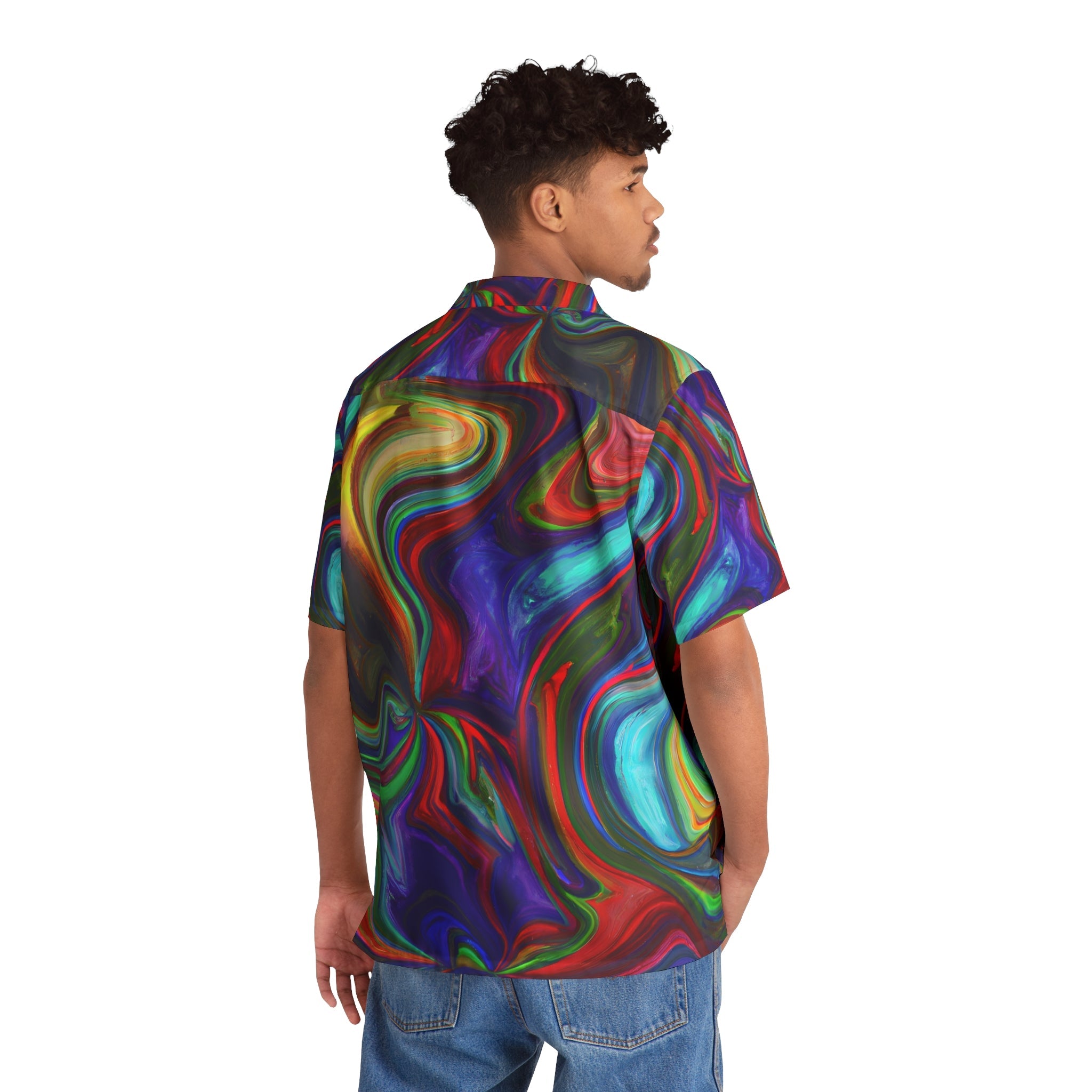 Hawaiian Shirts - Men's Avant - Garde Hawaiian Shirt - Acid Daddy