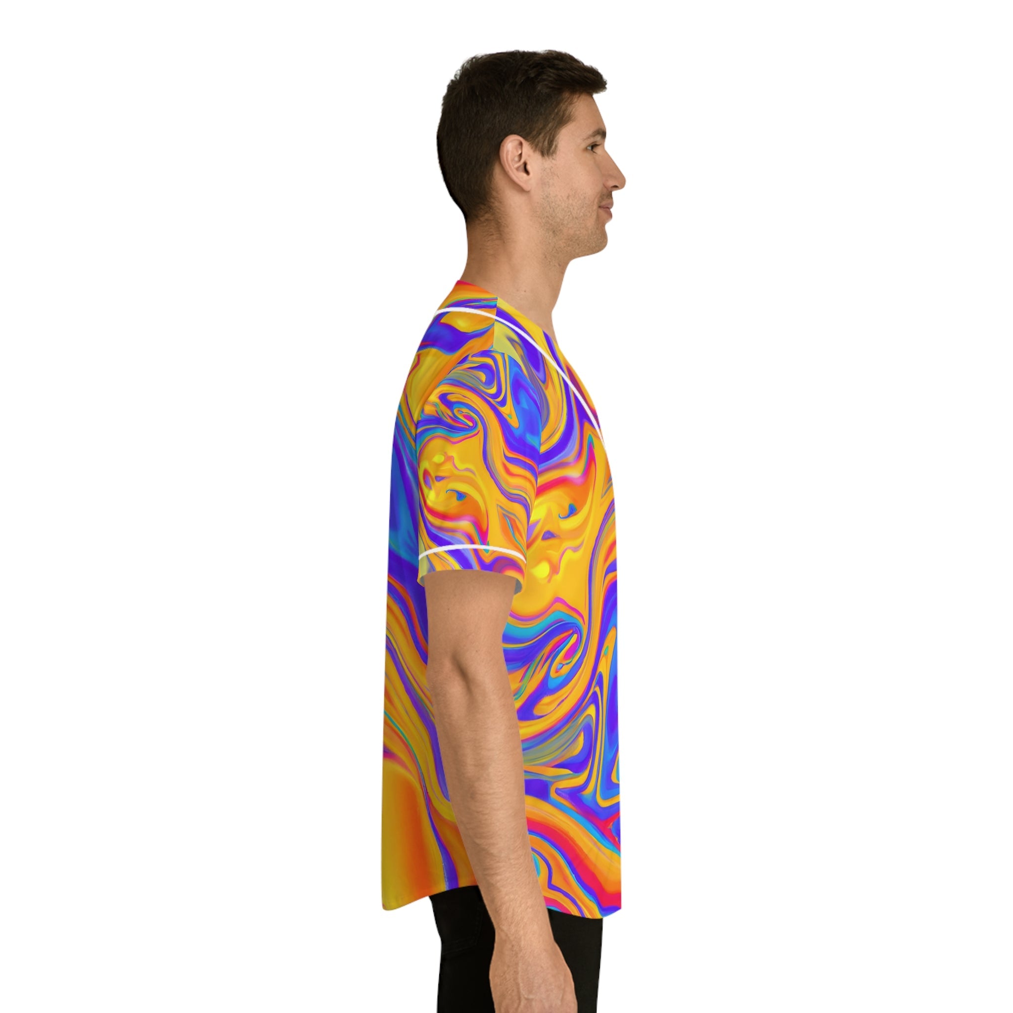 Hawaiian Shirts - Men's Chroma Baseball Jersey - Acid Daddy