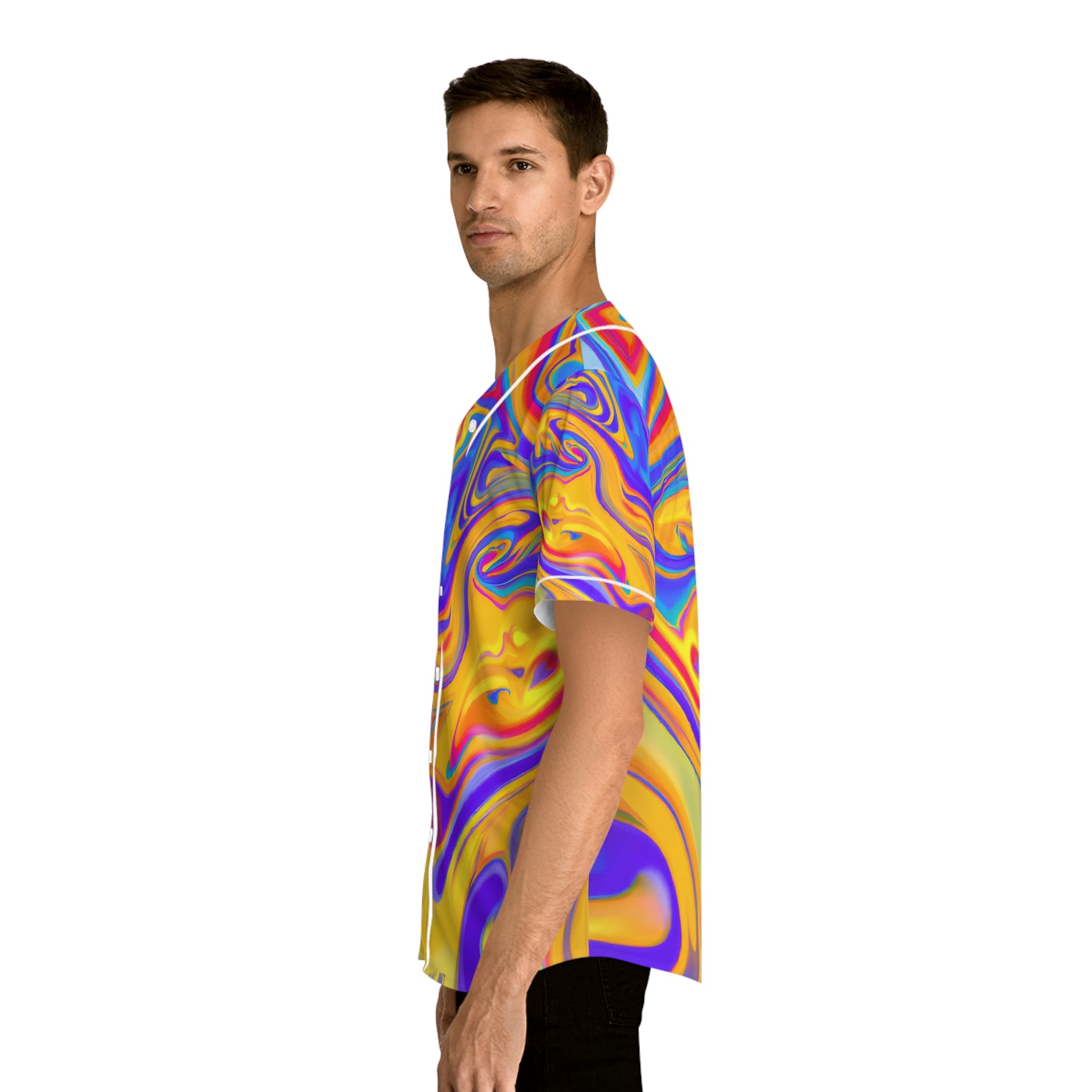 Hawaiian Shirts - Men's Chroma Baseball Jersey - Acid Daddy