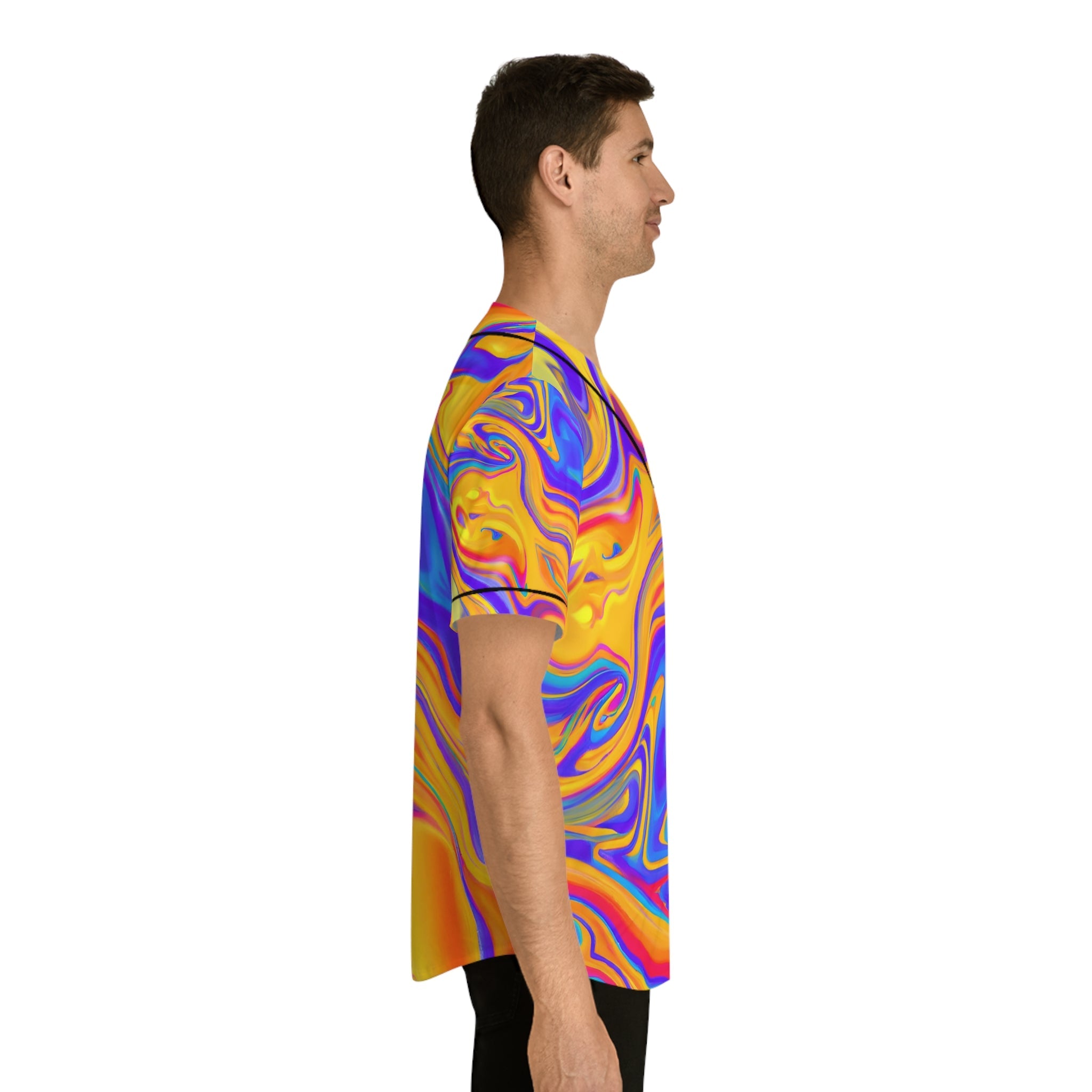 Hawaiian Shirts - Men's Chroma Baseball Jersey - Acid Daddy