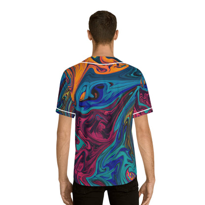 Hawaiian Shirts - Men's Distorted Baseball Jersey - Acid Daddy