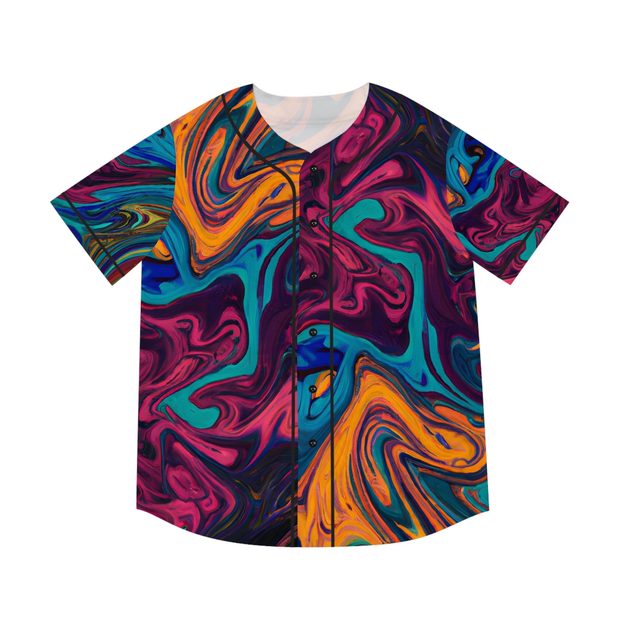 Hawaiian Shirts - Men's Distorted Baseball Jersey - Acid Daddy